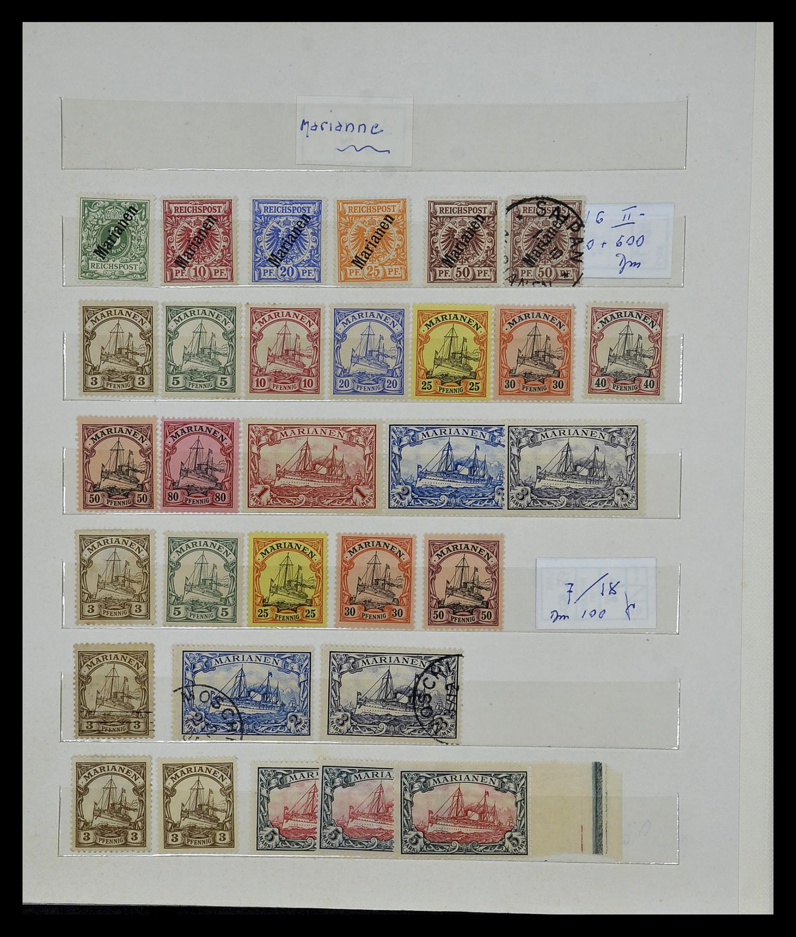 35089 022 - Postzegelverzameling 35089 Duitse koloniën 1884-1919.