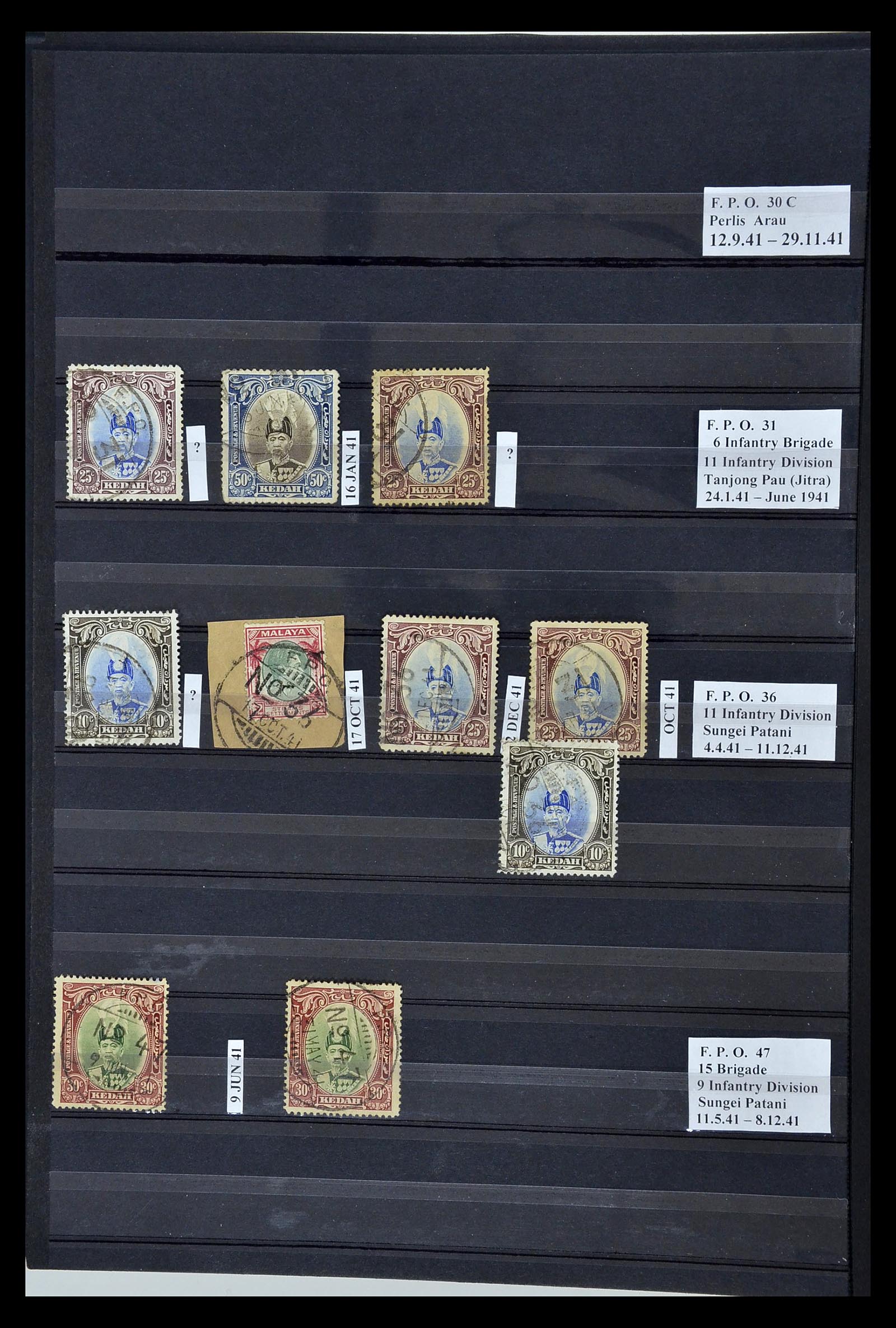 35093 030 - Postzegelverzameling 35093 Maleisische Staten Kedah 1912-2012.