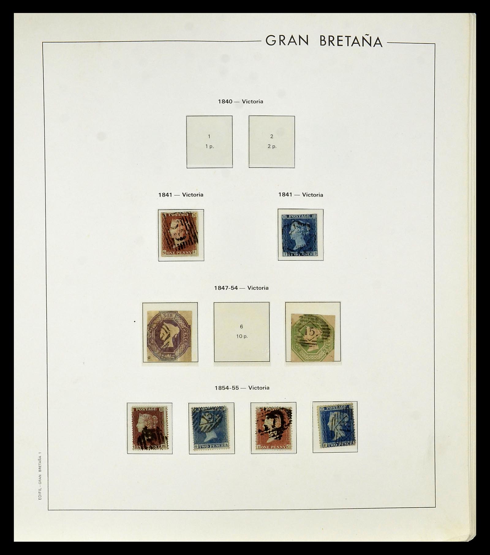 35094 001 - Postzegelverzameling 35094 Engeland 1841-1981.