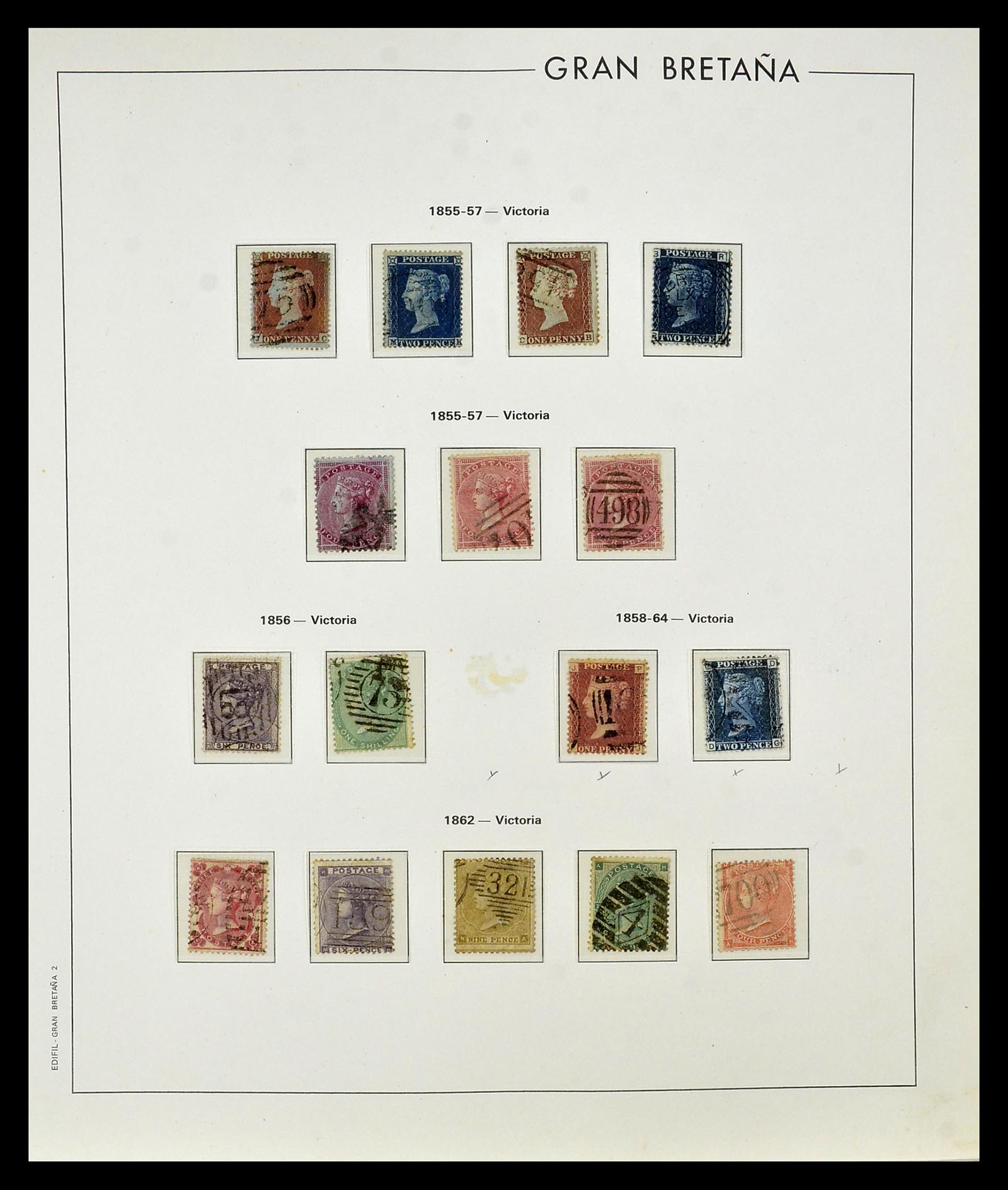 35094 002 - Postzegelverzameling 35094 Engeland 1841-1981.