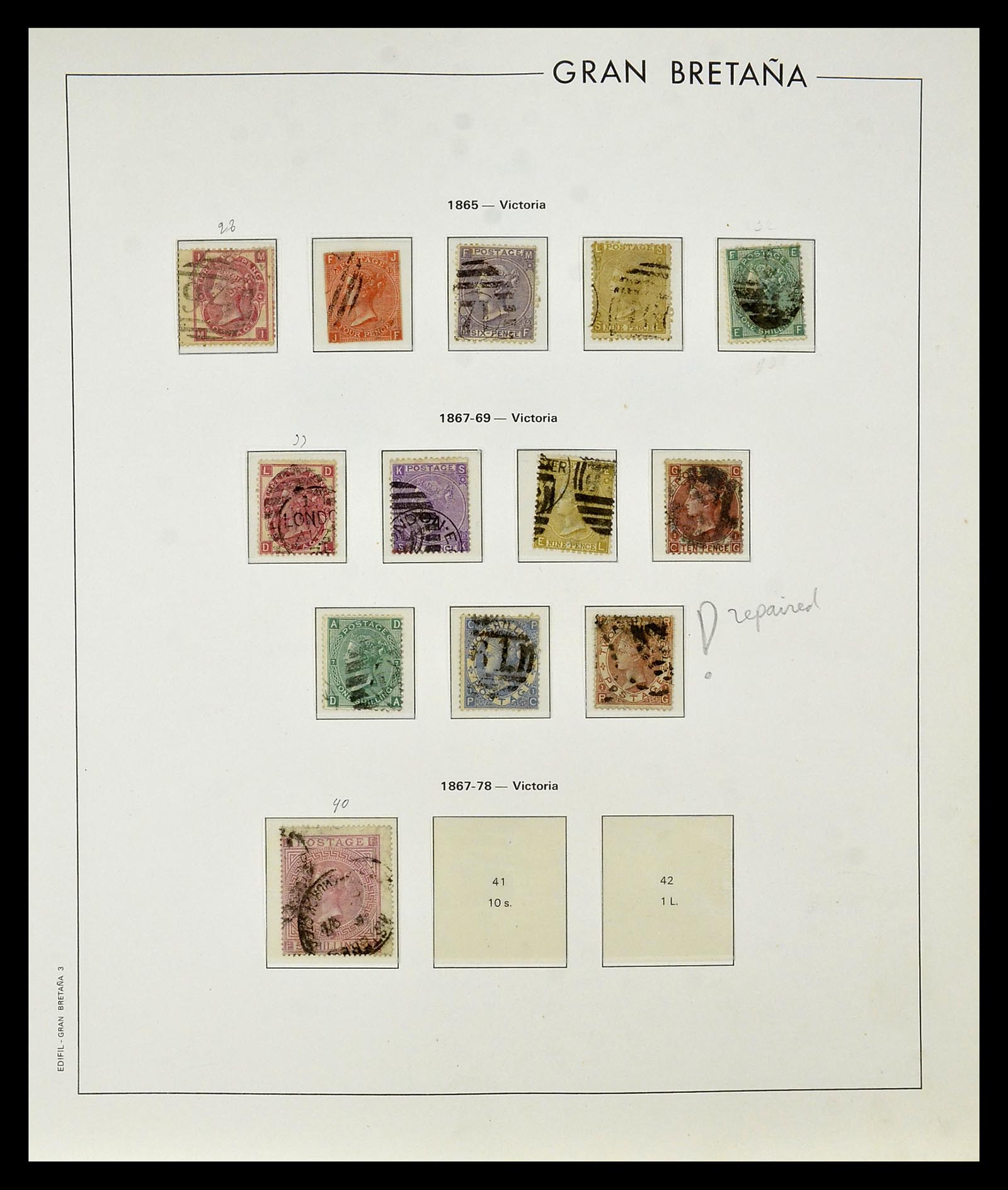 35094 003 - Postzegelverzameling 35094 Engeland 1841-1981.