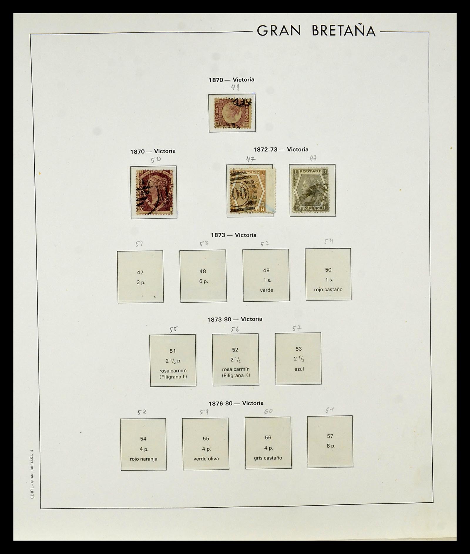 35094 004 - Postzegelverzameling 35094 Engeland 1841-1981.