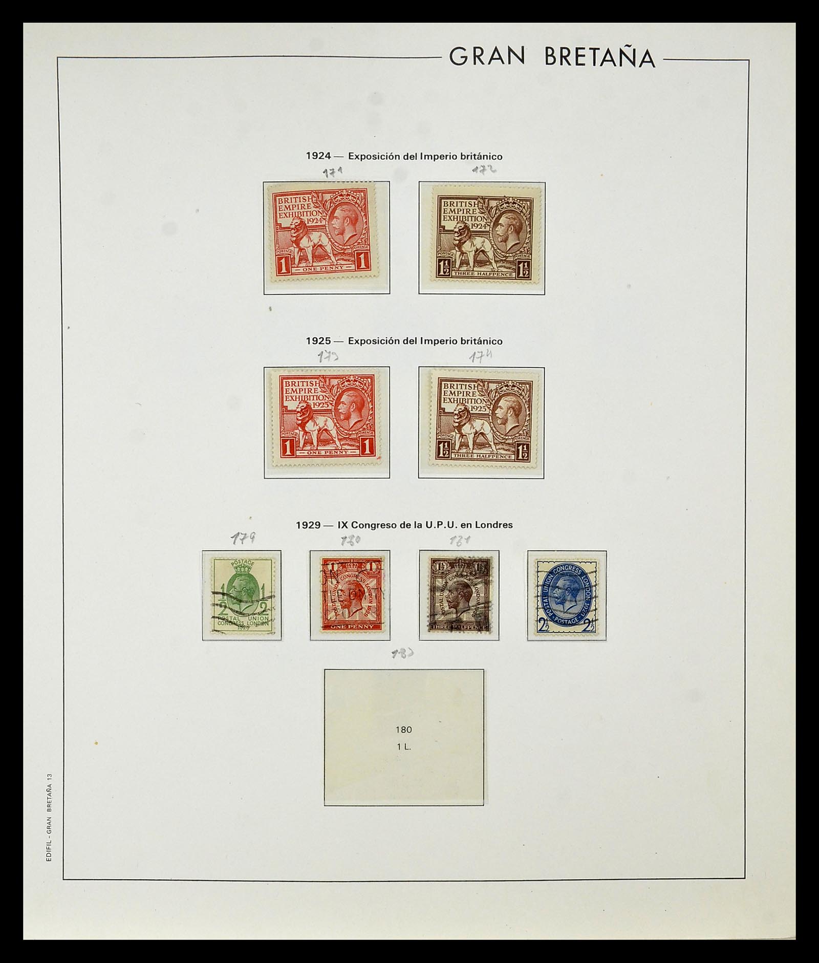 35094 009 - Postzegelverzameling 35094 Engeland 1841-1981.