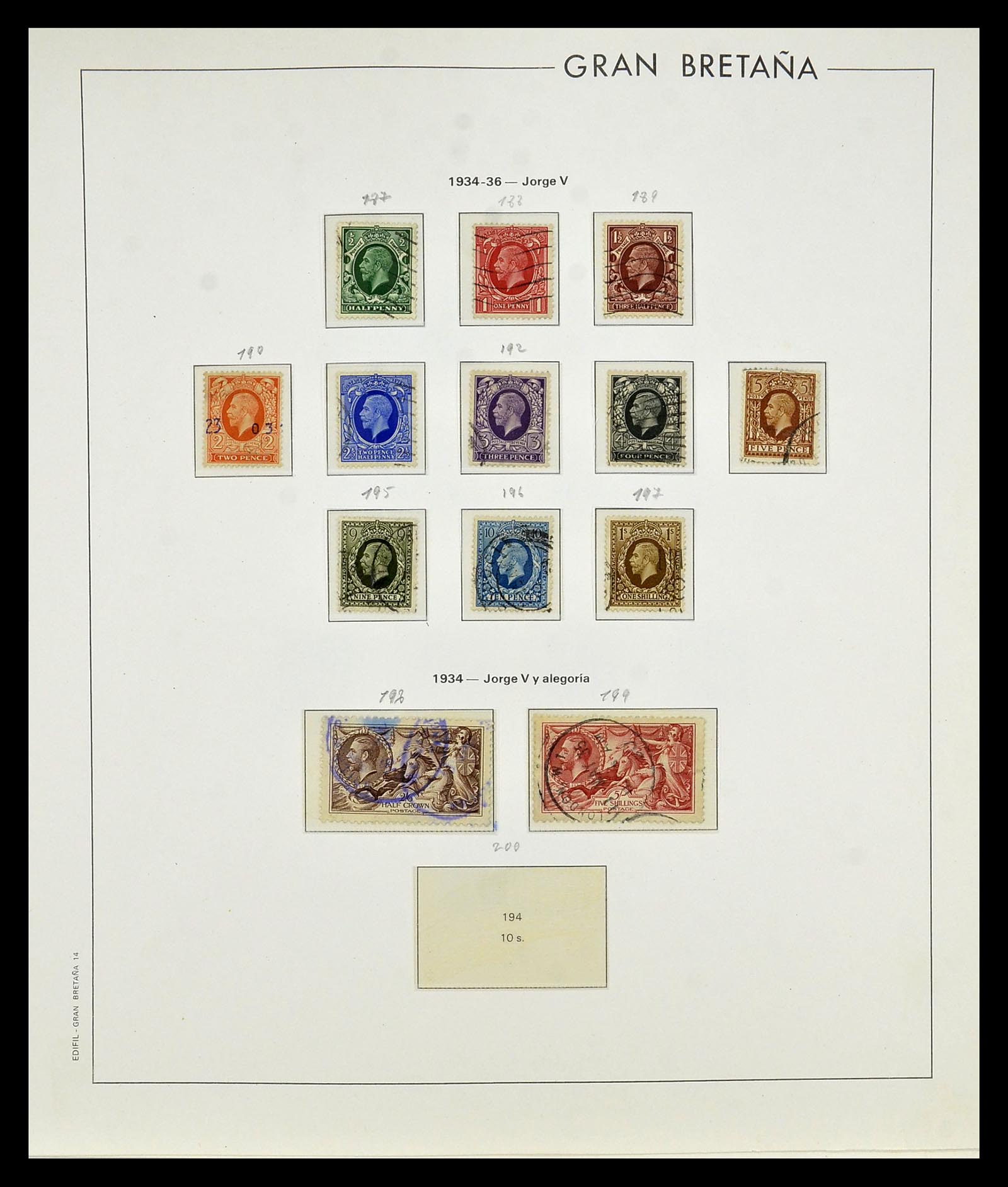 35094 010 - Postzegelverzameling 35094 Engeland 1841-1981.