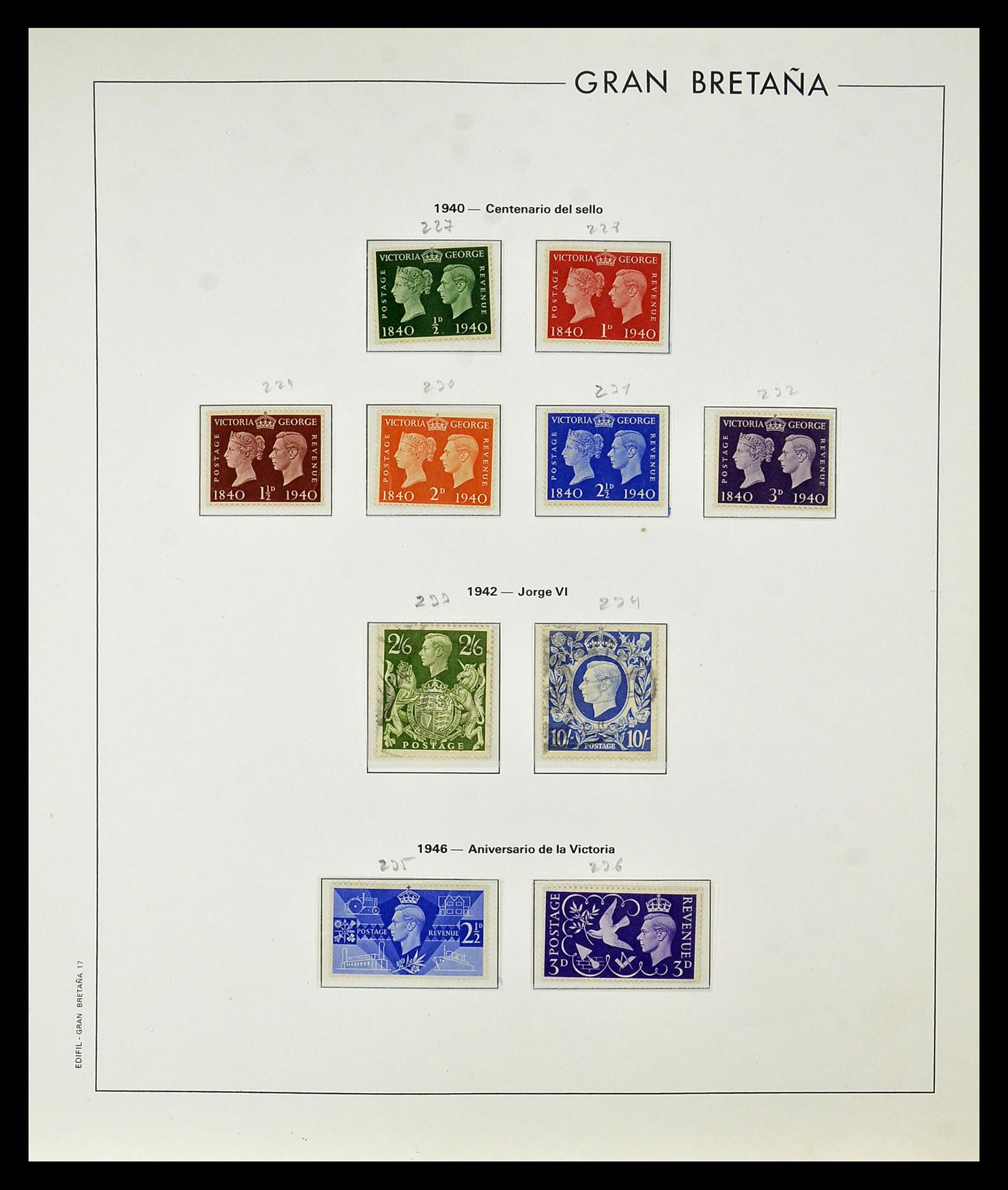35094 013 - Postzegelverzameling 35094 Engeland 1841-1981.