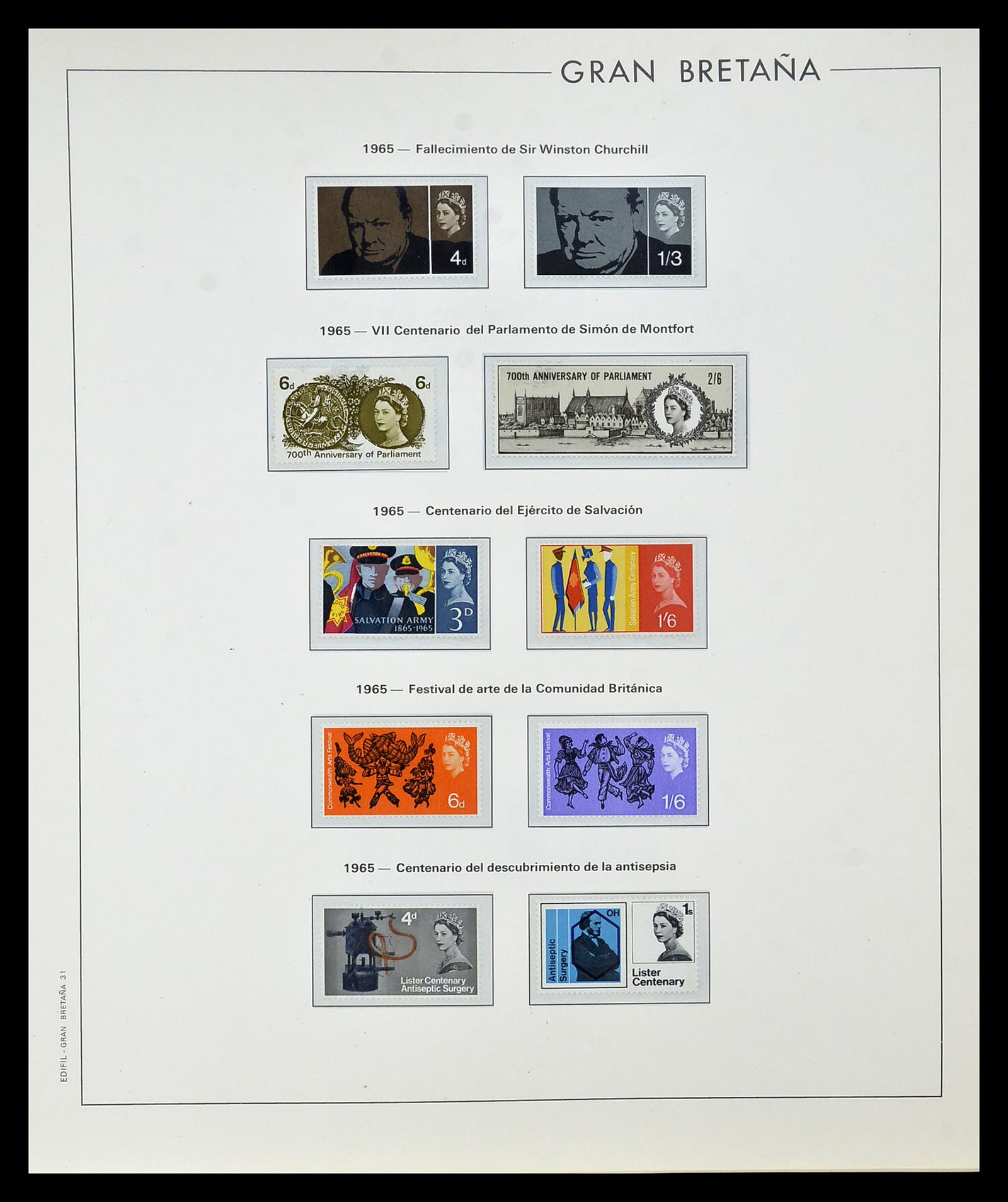 35094 027 - Postzegelverzameling 35094 Engeland 1841-1981.