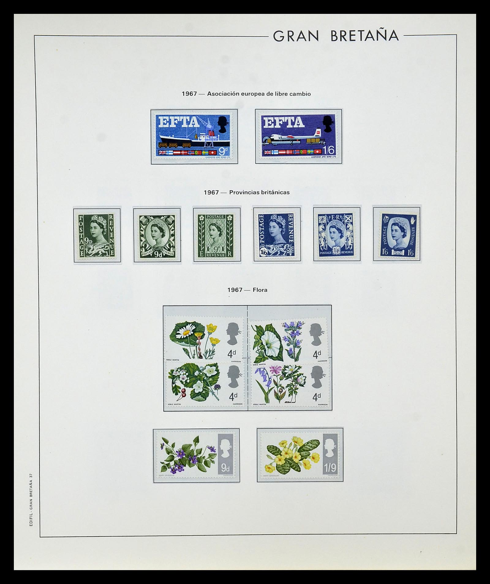 35094 033 - Postzegelverzameling 35094 Engeland 1841-1981.