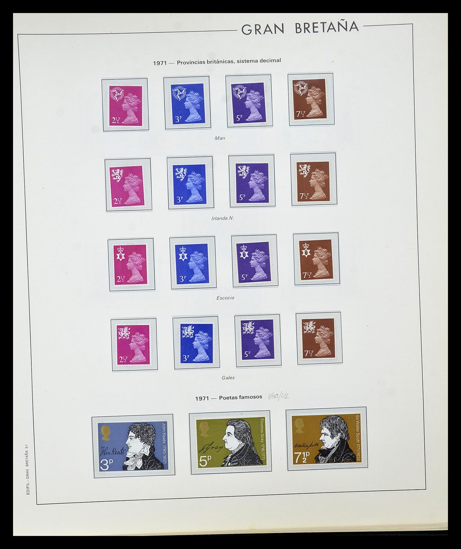 35094 047 - Postzegelverzameling 35094 Engeland 1841-1981.