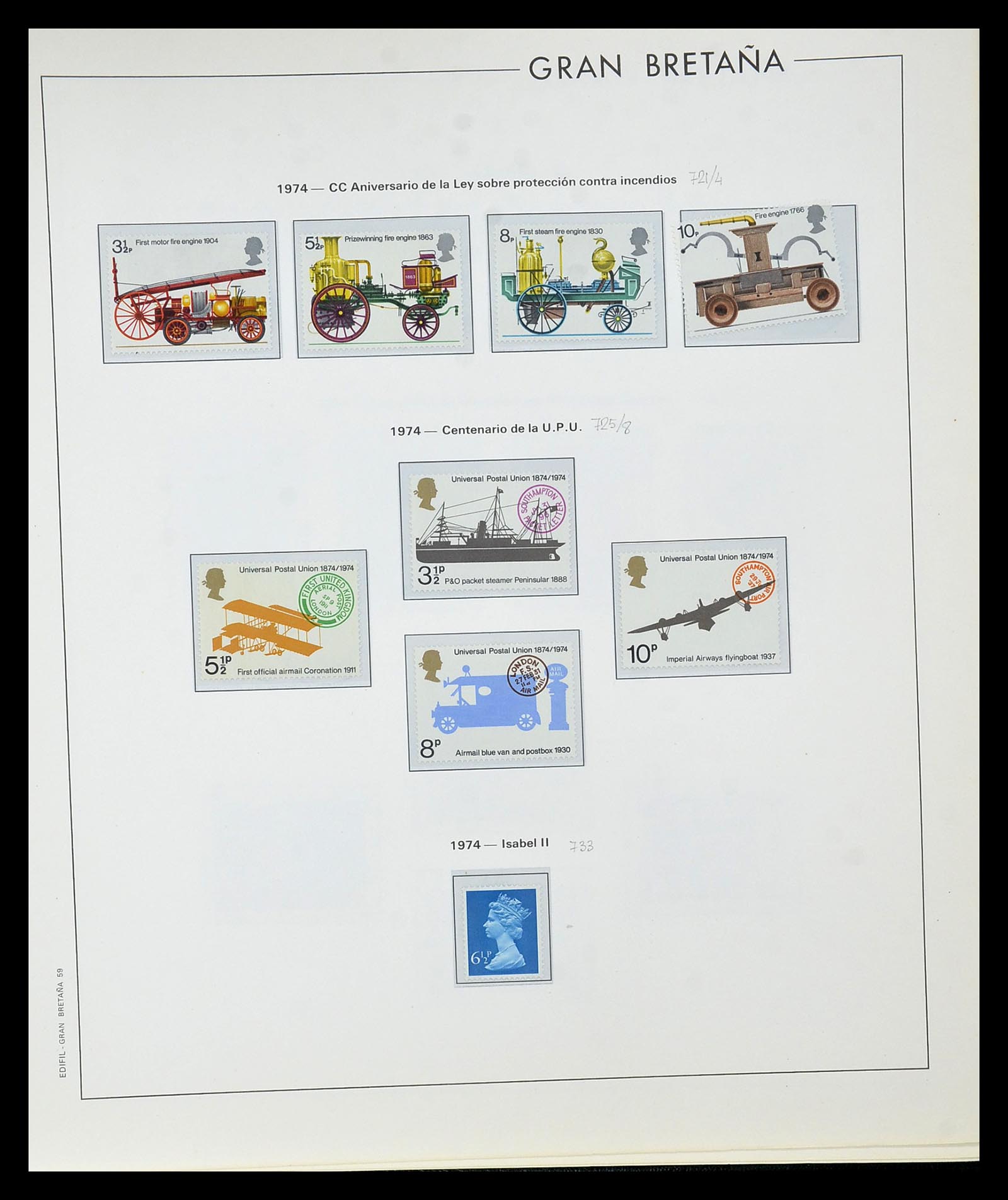 35094 055 - Postzegelverzameling 35094 Engeland 1841-1981.
