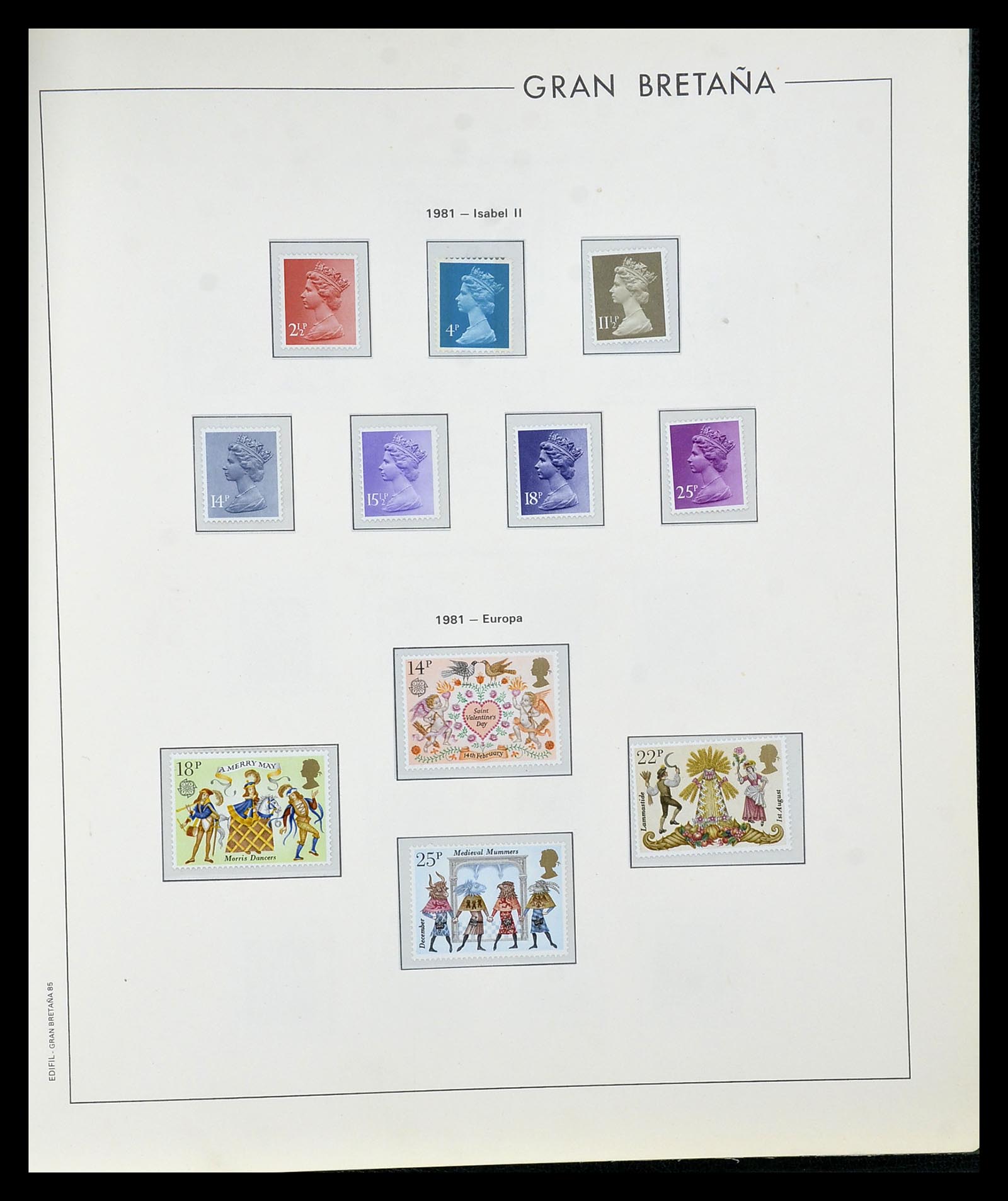 35094 081 - Postzegelverzameling 35094 Engeland 1841-1981.
