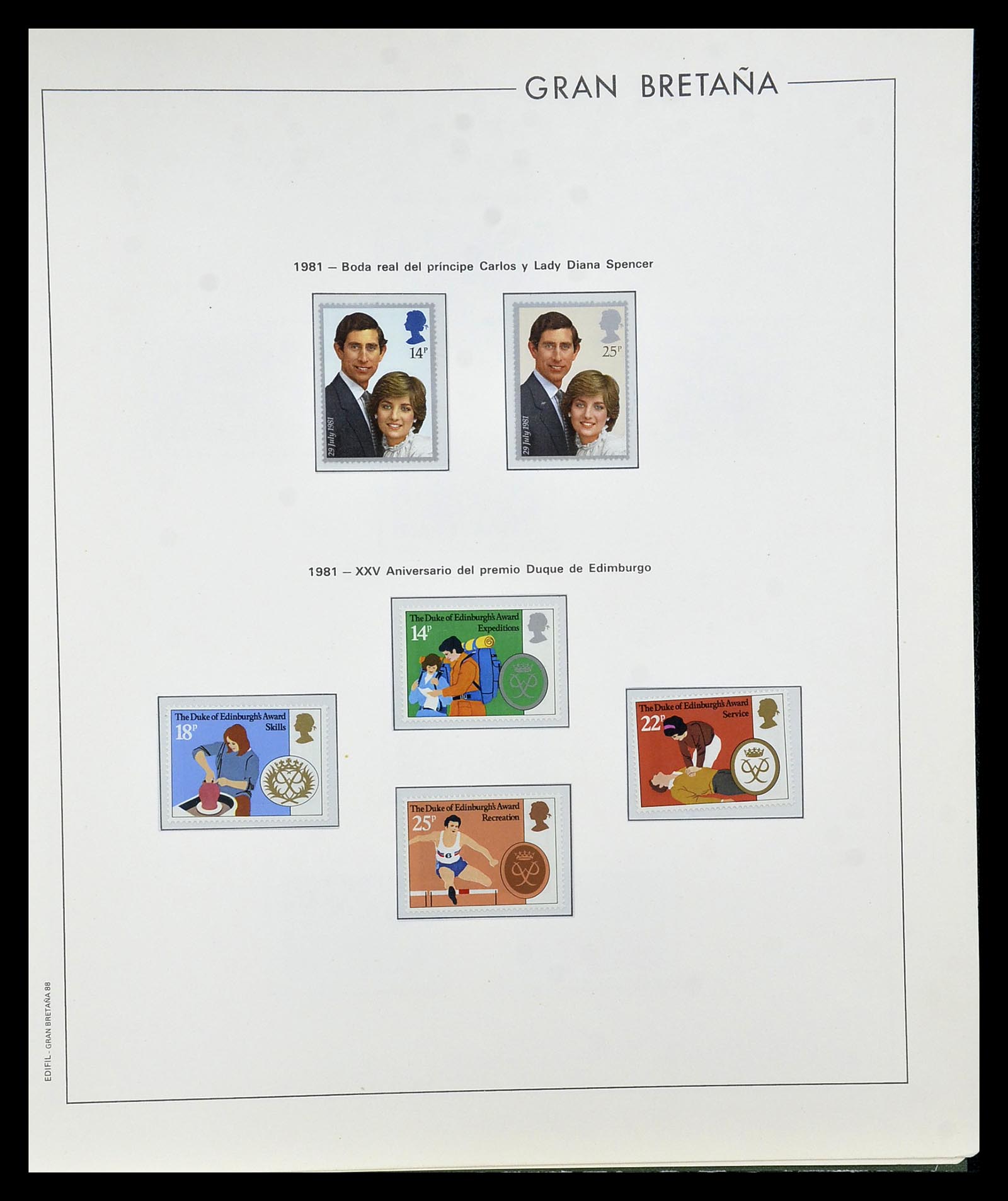 35094 084 - Postzegelverzameling 35094 Engeland 1841-1981.