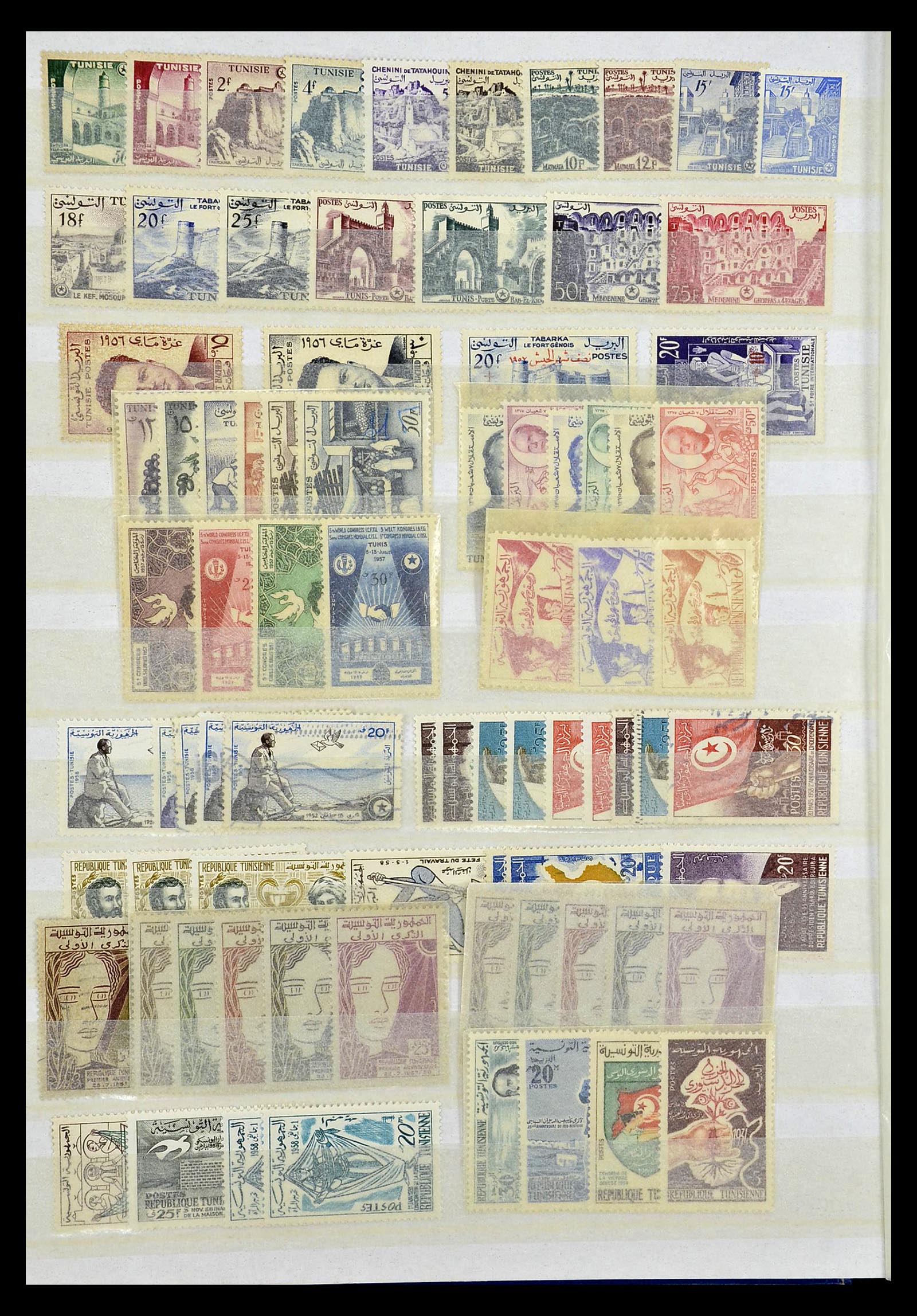 35099 007 - Postzegelverzameling 35099 Tunesië 1888-1995.