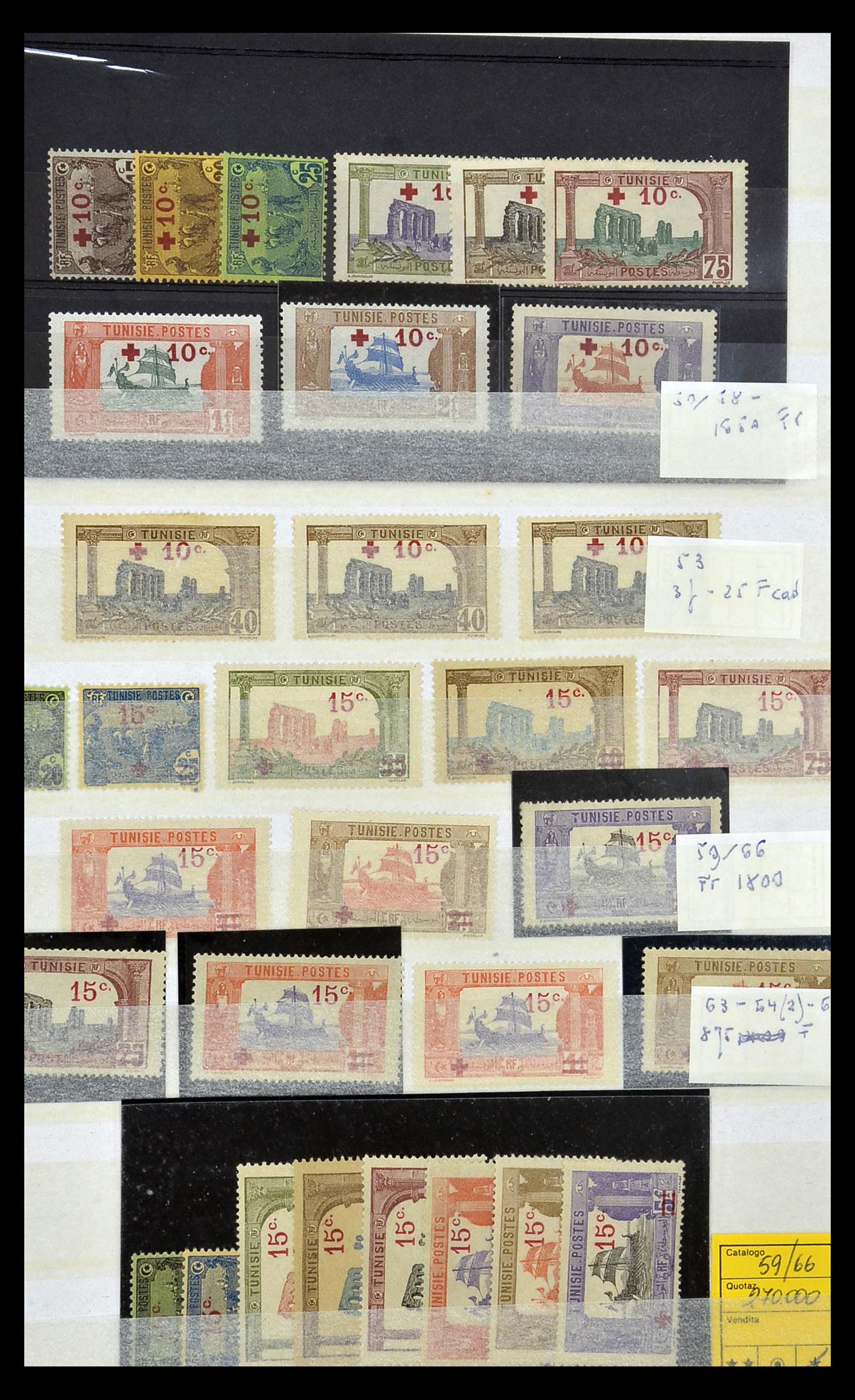 35099 028 - Postzegelverzameling 35099 Tunesië 1888-1995.
