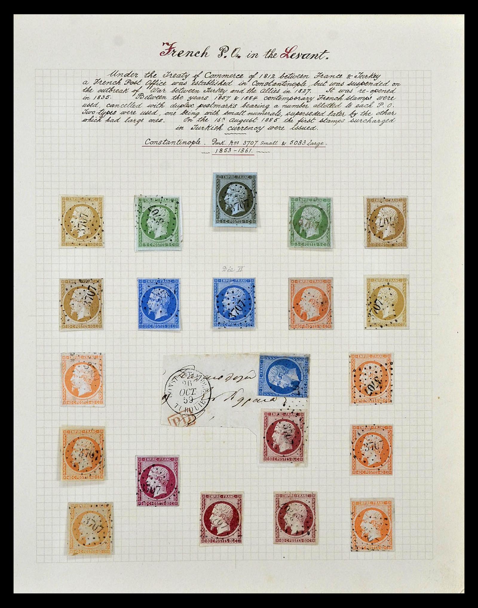 35100 001 - Postzegelverzameling 35100 Franse post in de Levant SUPERverzameling 