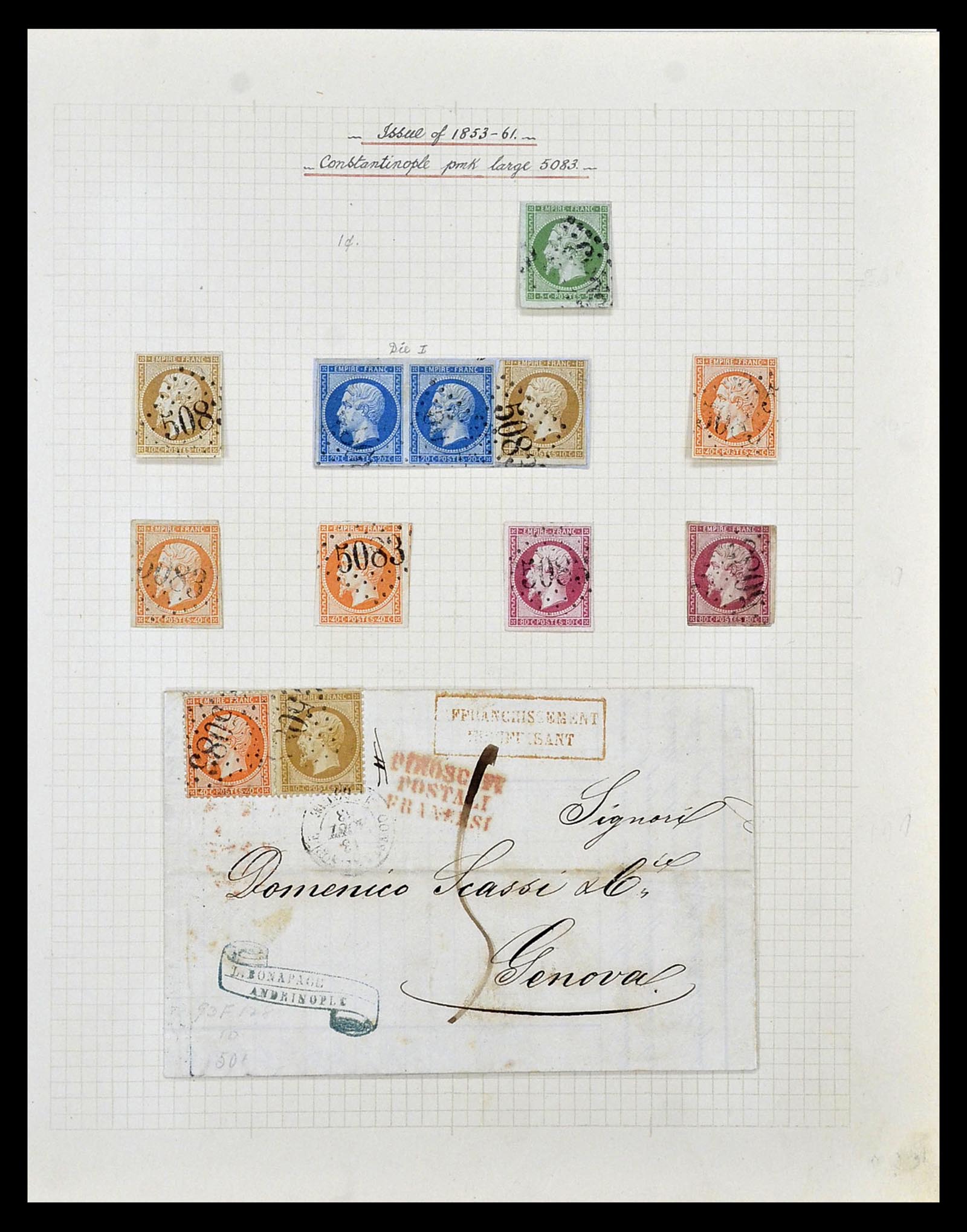 35100 002 - Postzegelverzameling 35100 Franse post in de Levant SUPERverzameling 