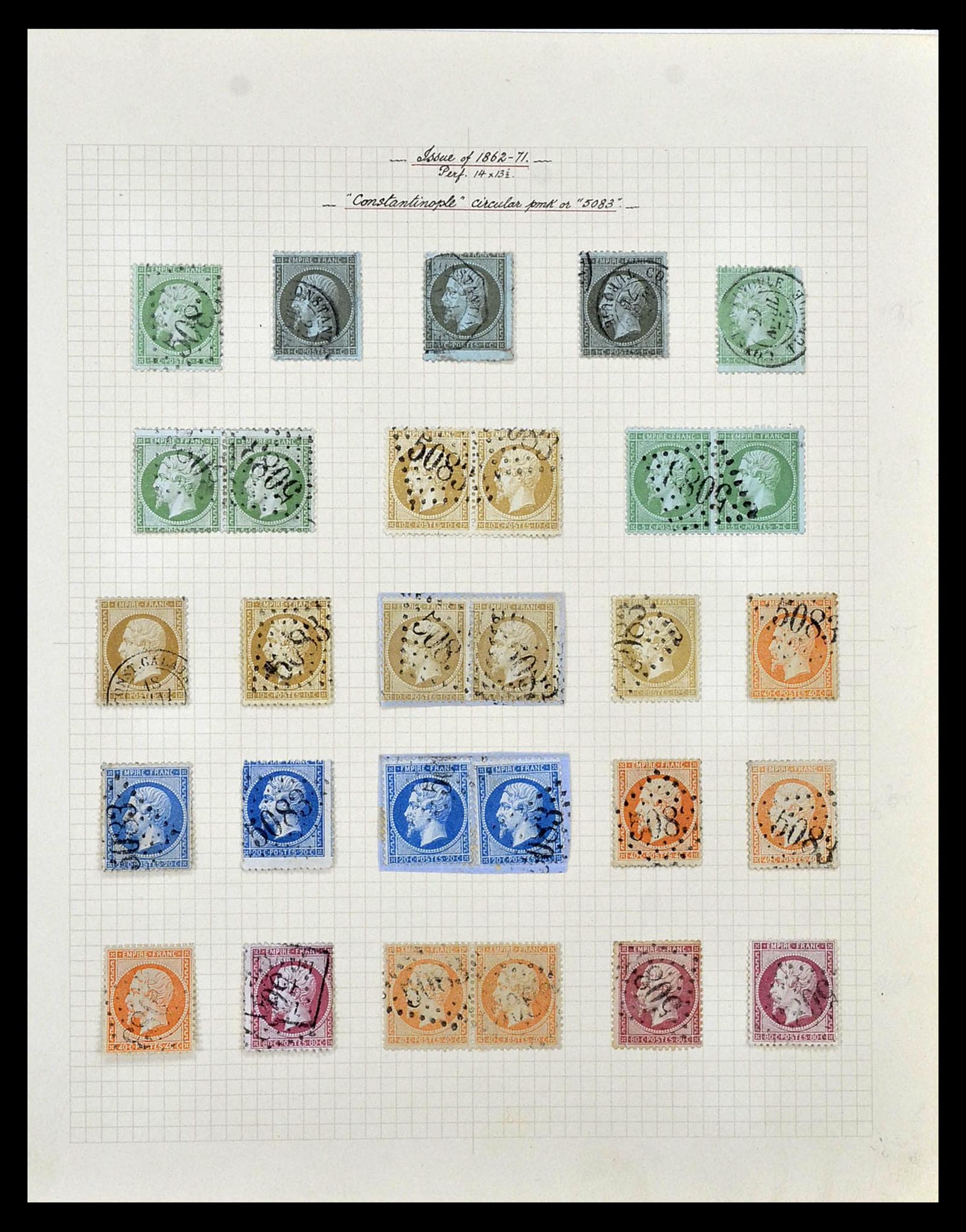 35100 003 - Postzegelverzameling 35100 Franse post in de Levant SUPERverzameling 