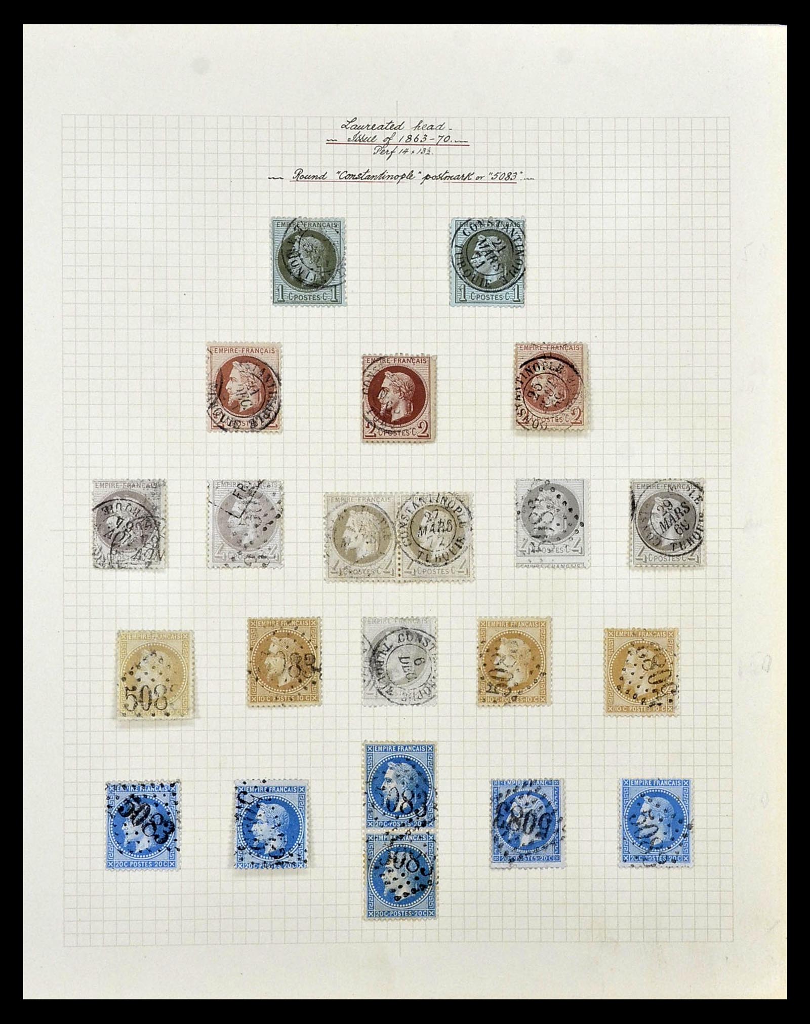 35100 005 - Postzegelverzameling 35100 Franse post in de Levant SUPERverzameling 