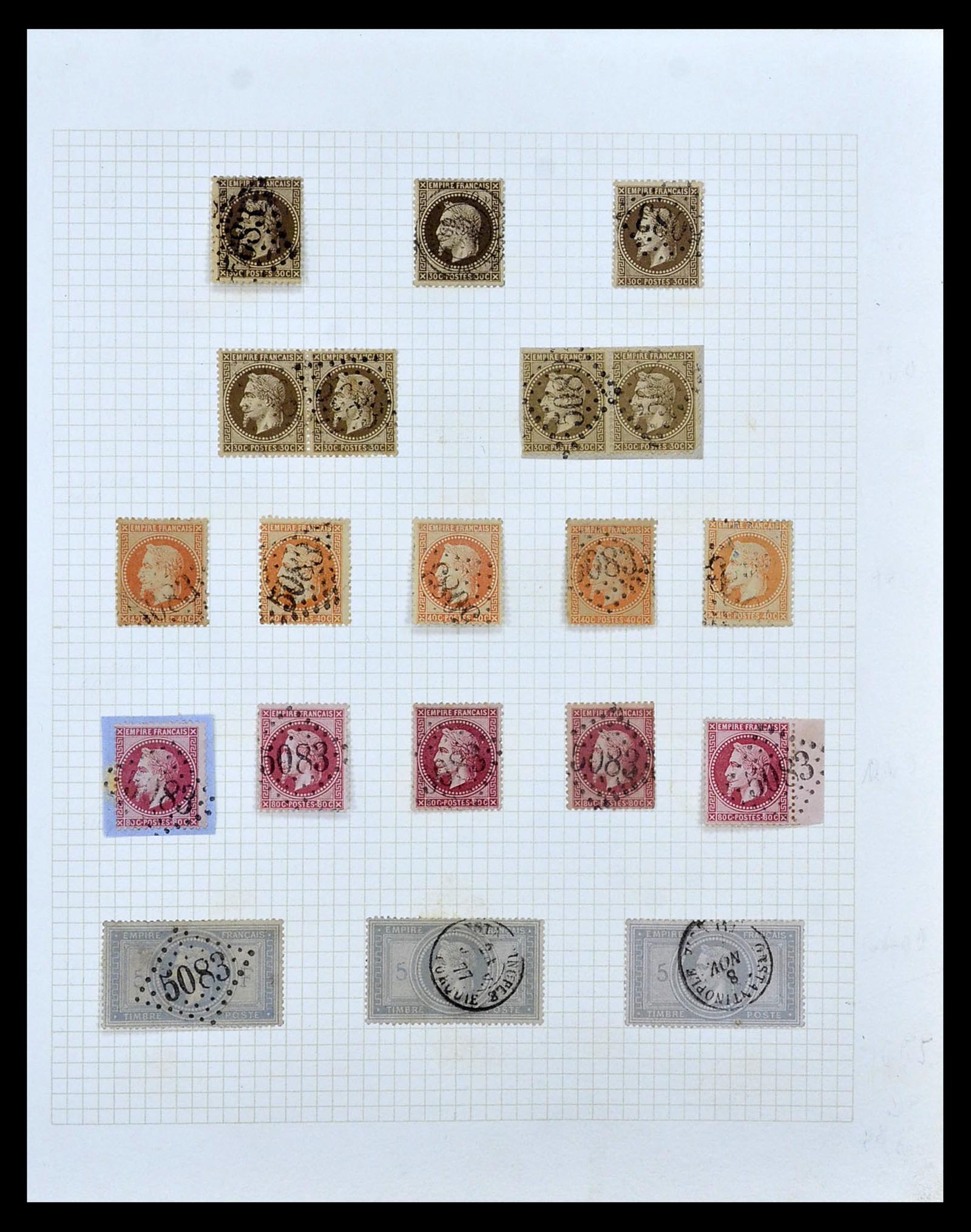 35100 006 - Postzegelverzameling 35100 Franse post in de Levant SUPERverzameling 