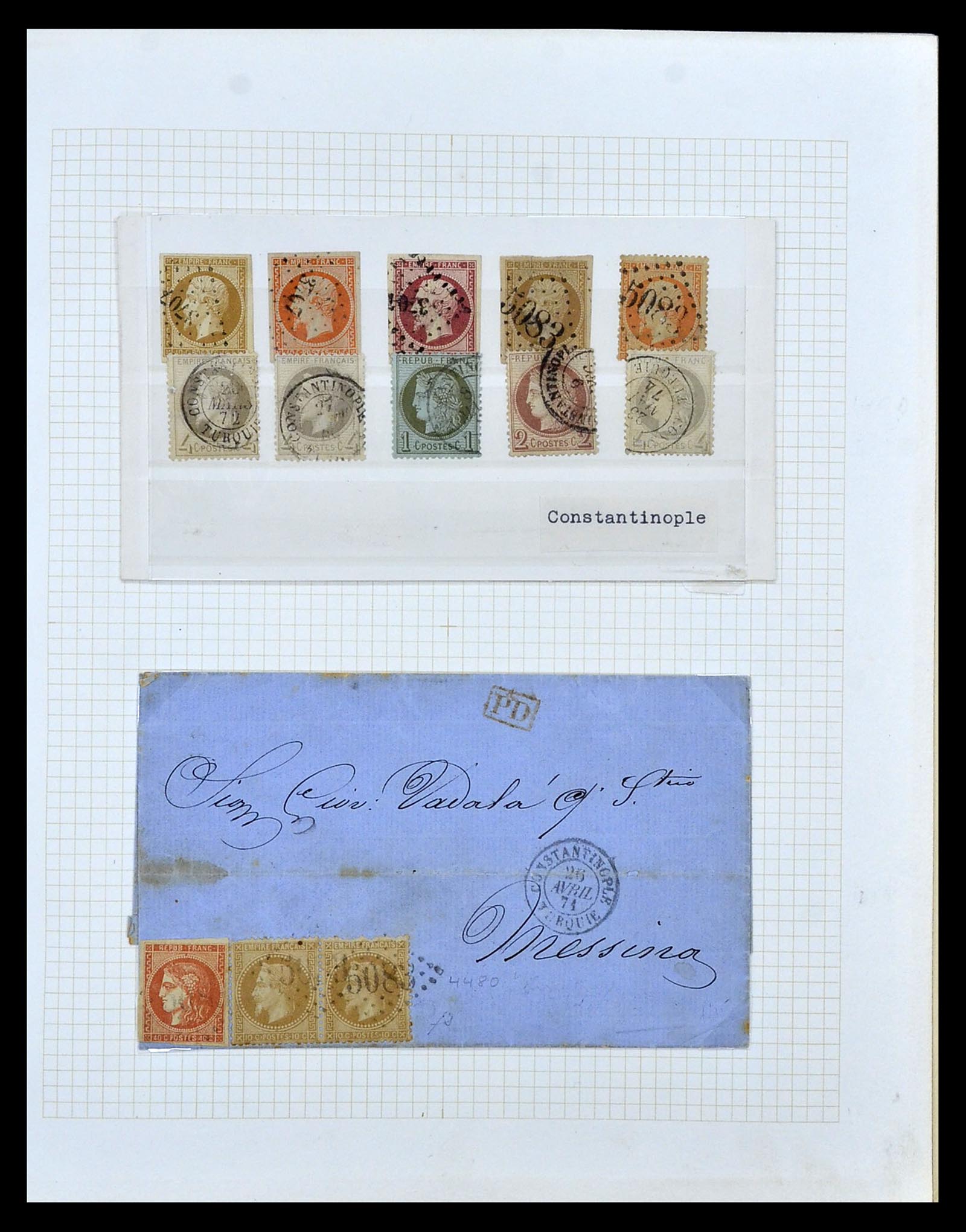35100 008 - Postzegelverzameling 35100 Franse post in de Levant SUPERverzameling 