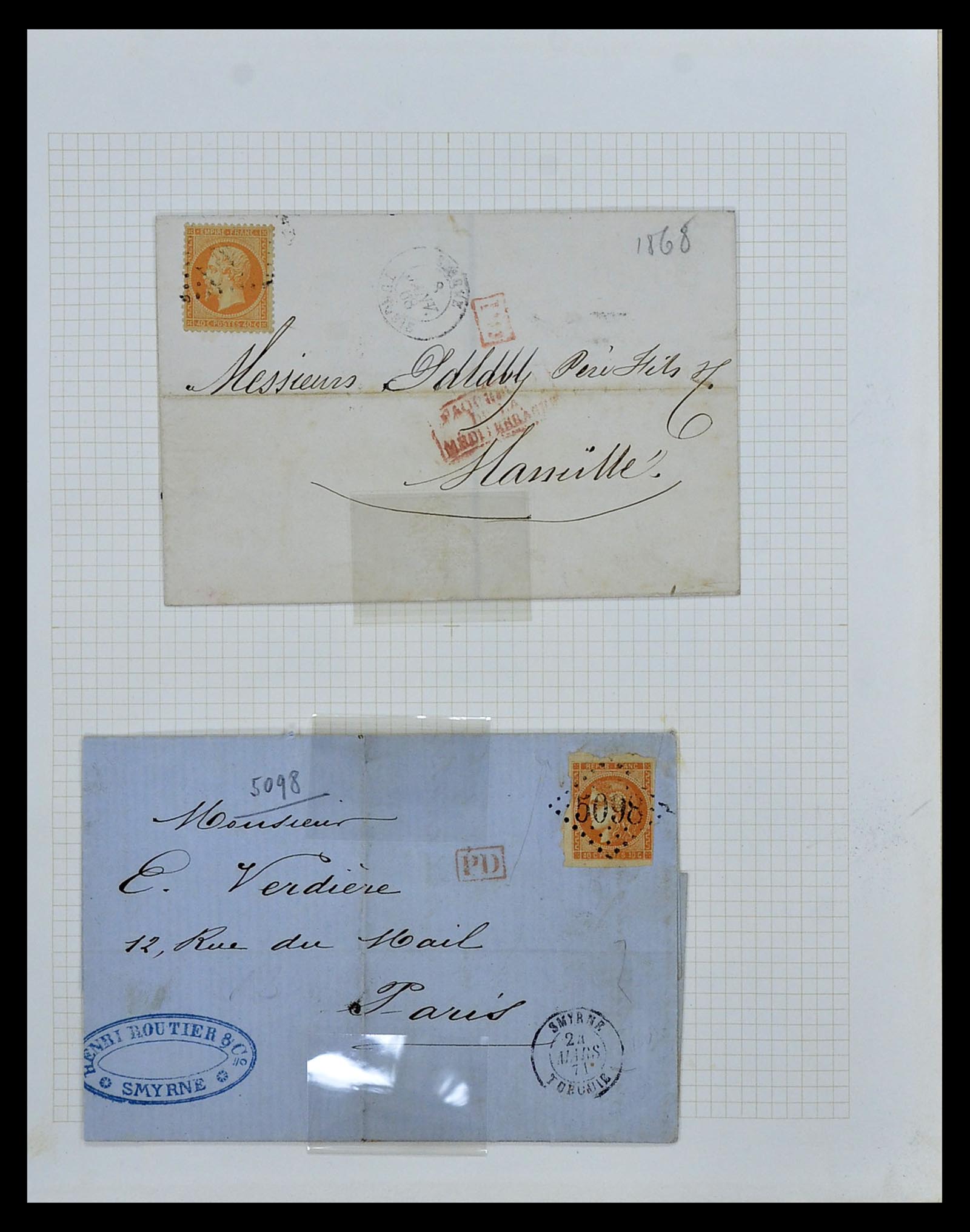 35100 017 - Postzegelverzameling 35100 Franse post in de Levant SUPERverzameling 