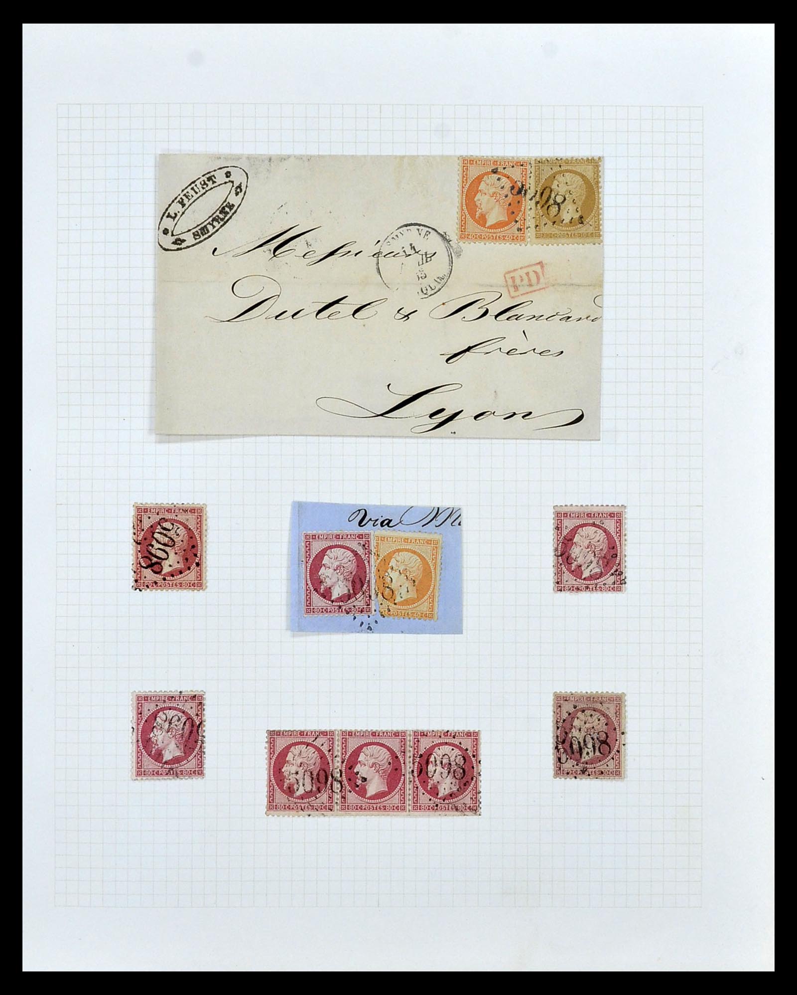 35100 020 - Postzegelverzameling 35100 Franse post in de Levant SUPERverzameling 