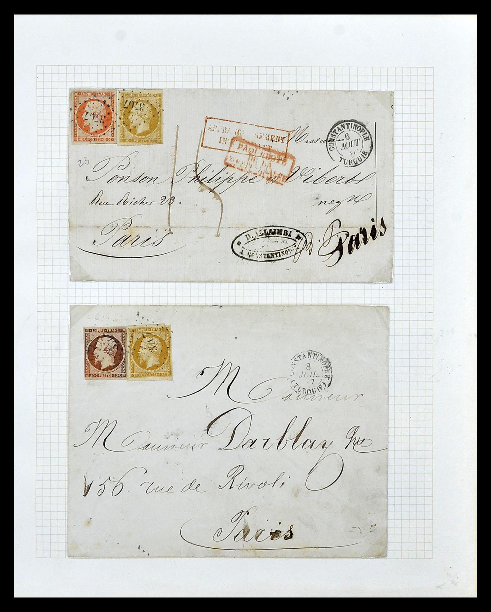 35100 021 - Postzegelverzameling 35100 Franse post in de Levant SUPERverzameling 