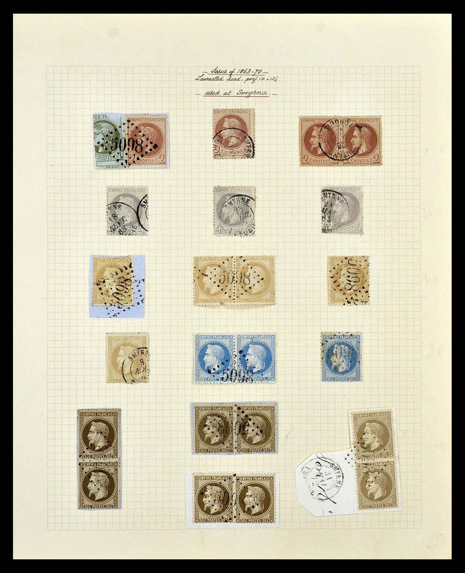 35100 023 - Postzegelverzameling 35100 Franse post in de Levant SUPERverzameling 