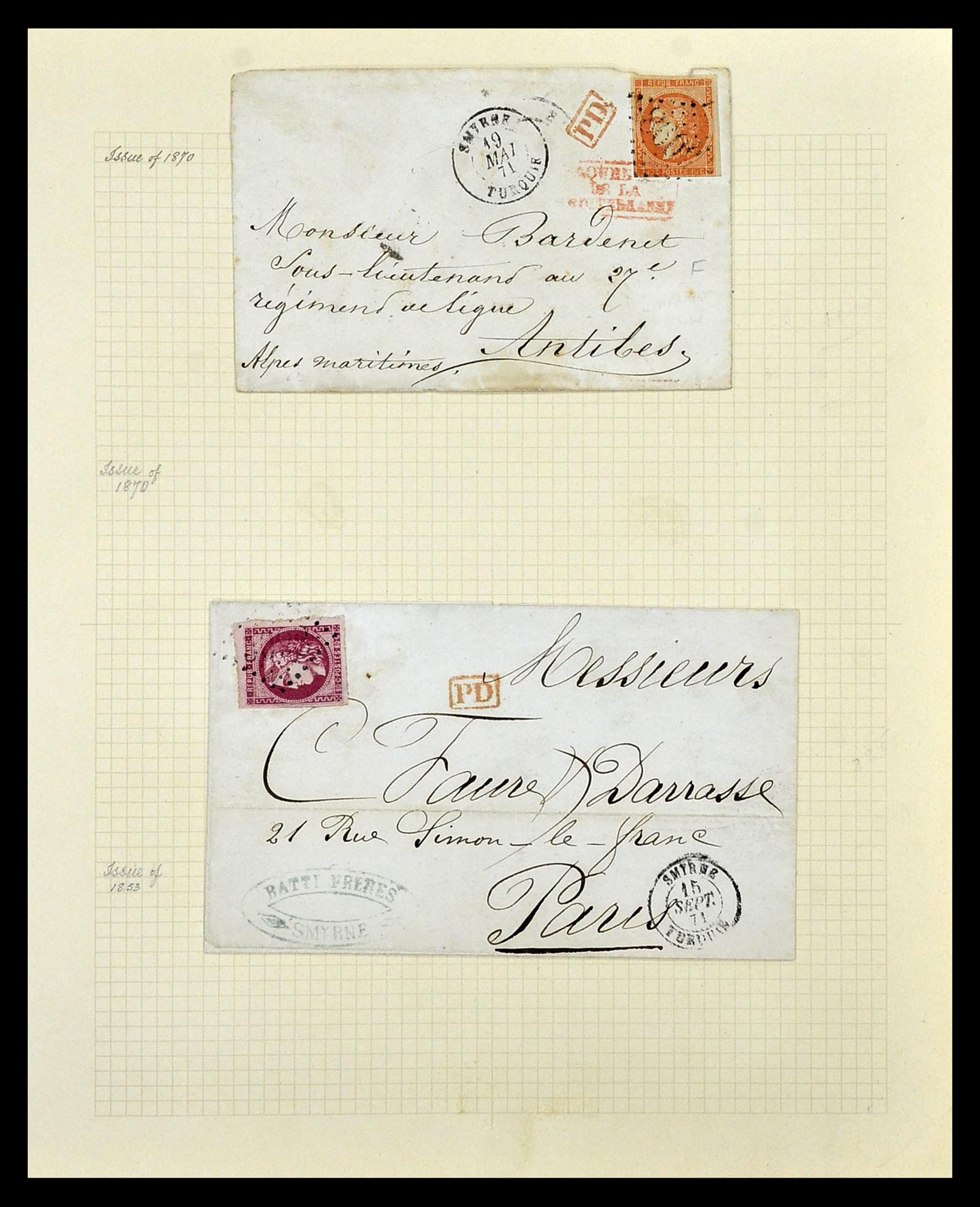 35100 027 - Postzegelverzameling 35100 Franse post in de Levant SUPERverzameling 