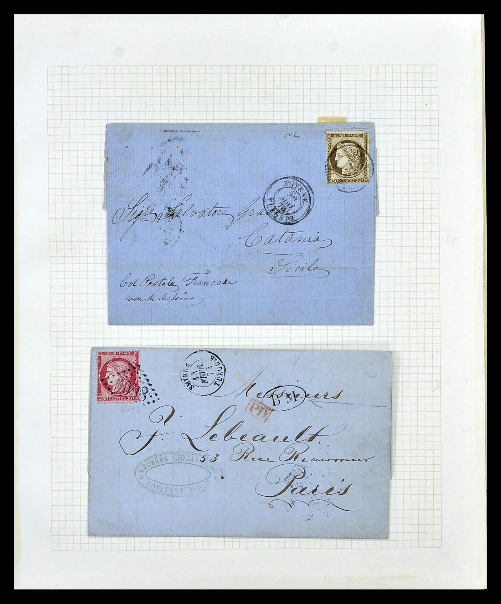 35100 028 - Postzegelverzameling 35100 Franse post in de Levant SUPERverzameling 