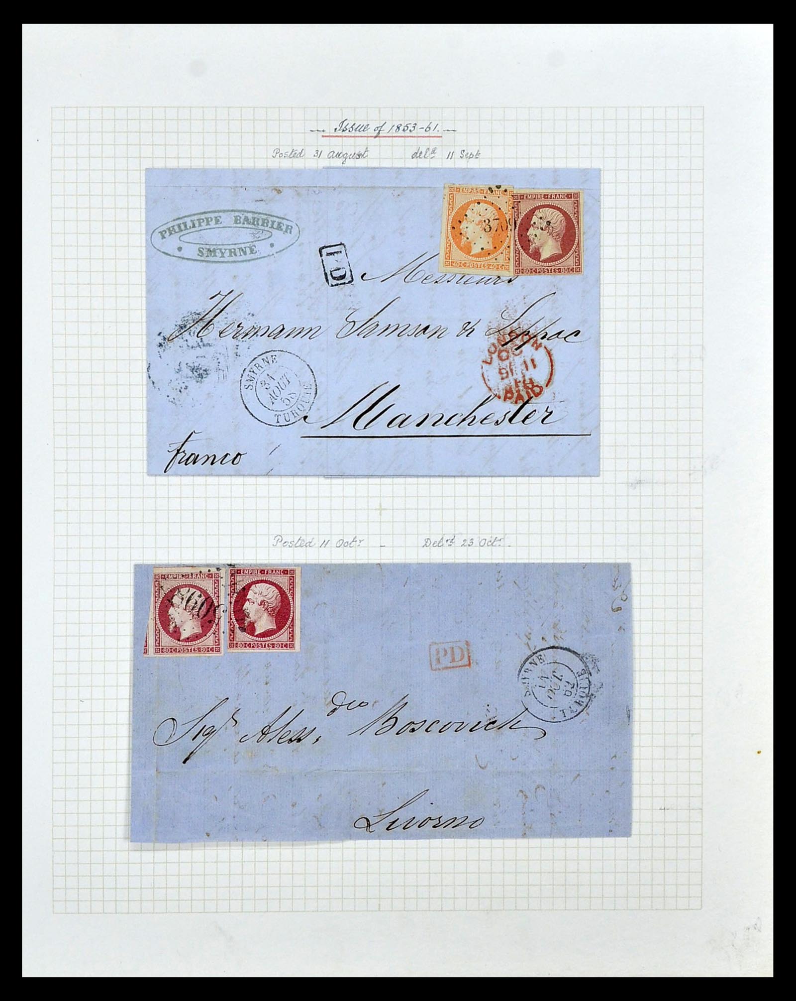 35100 033 - Stamp Collection 35100 French post in Levant SUPERcollection 1853-1923.