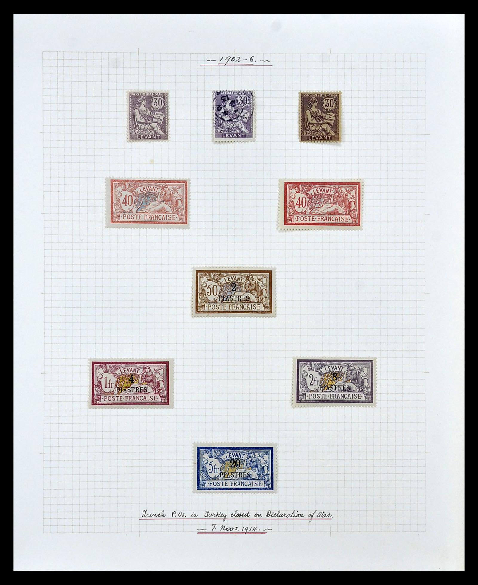 35100 036 - Postzegelverzameling 35100 Franse post in de Levant SUPERverzameling 