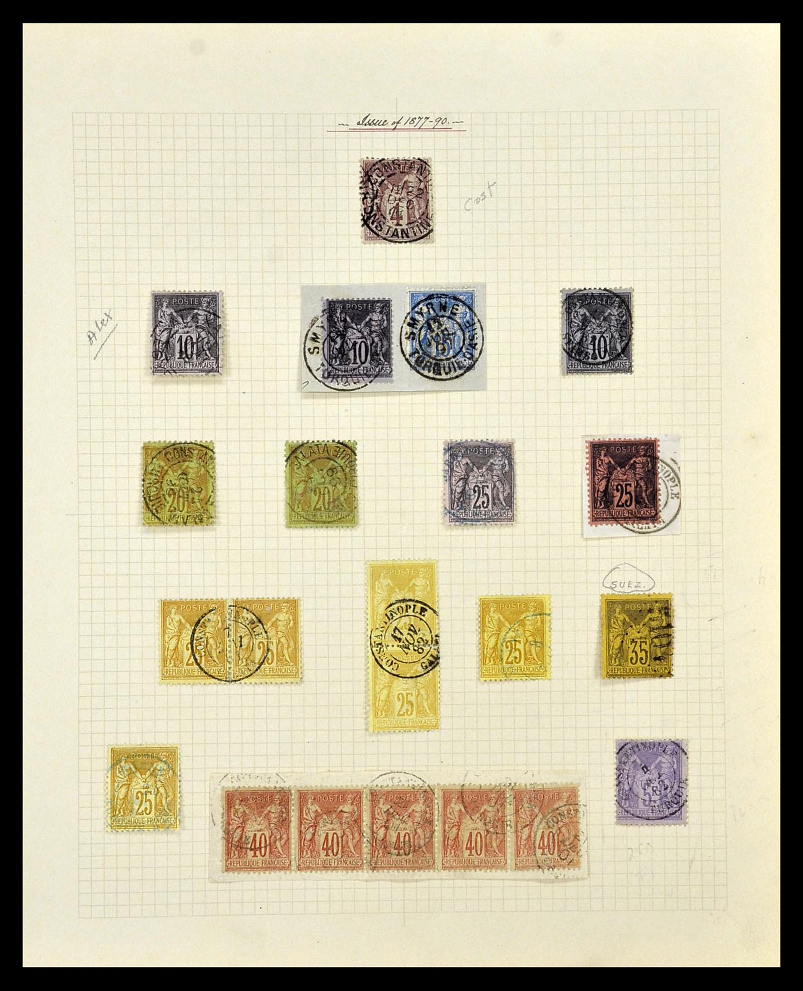 35100 045 - Postzegelverzameling 35100 Franse post in de Levant SUPERverzameling 