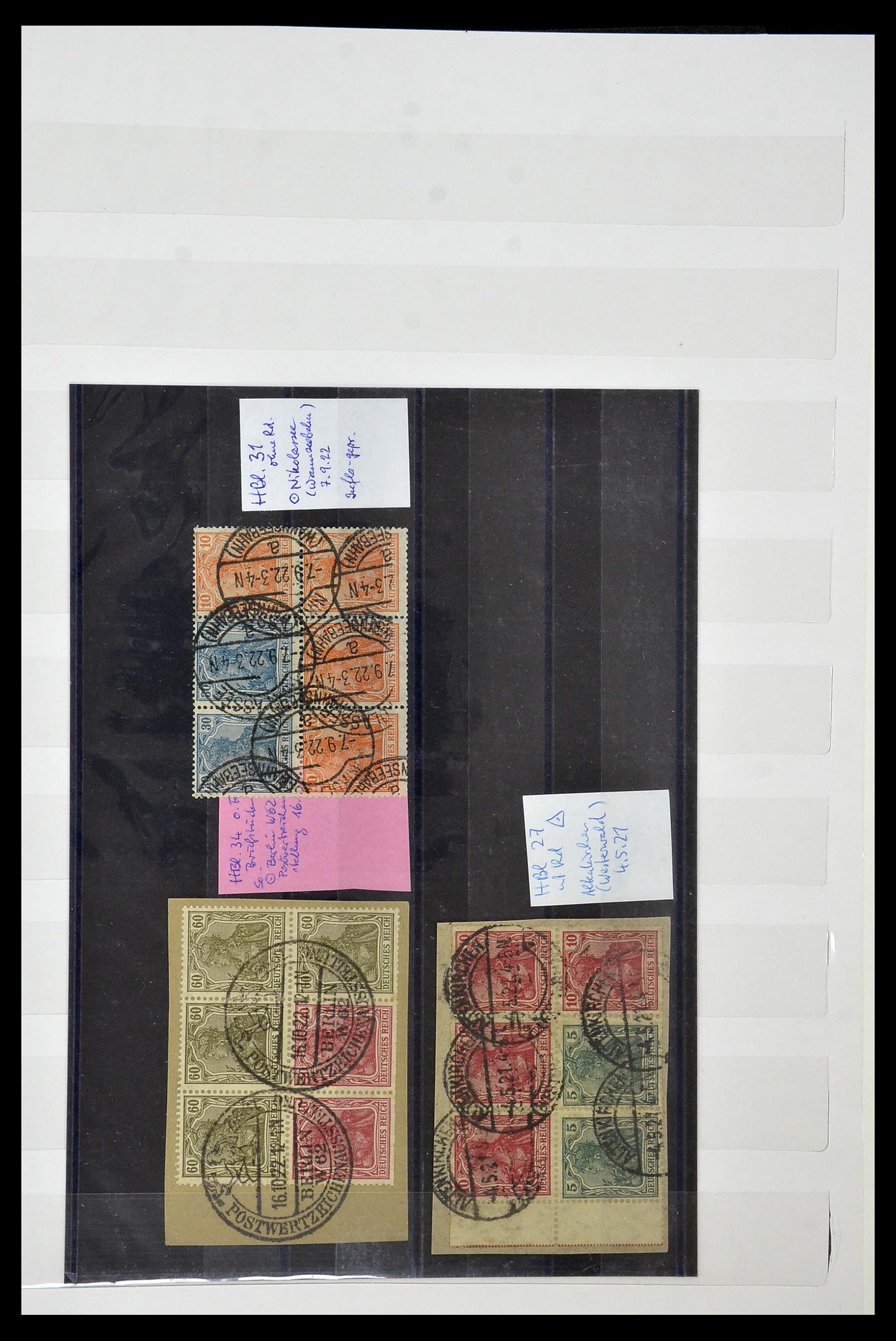 35101 003 - Postzegelverzameling 35101 Duitse Rijk combinaties 1912-1922.