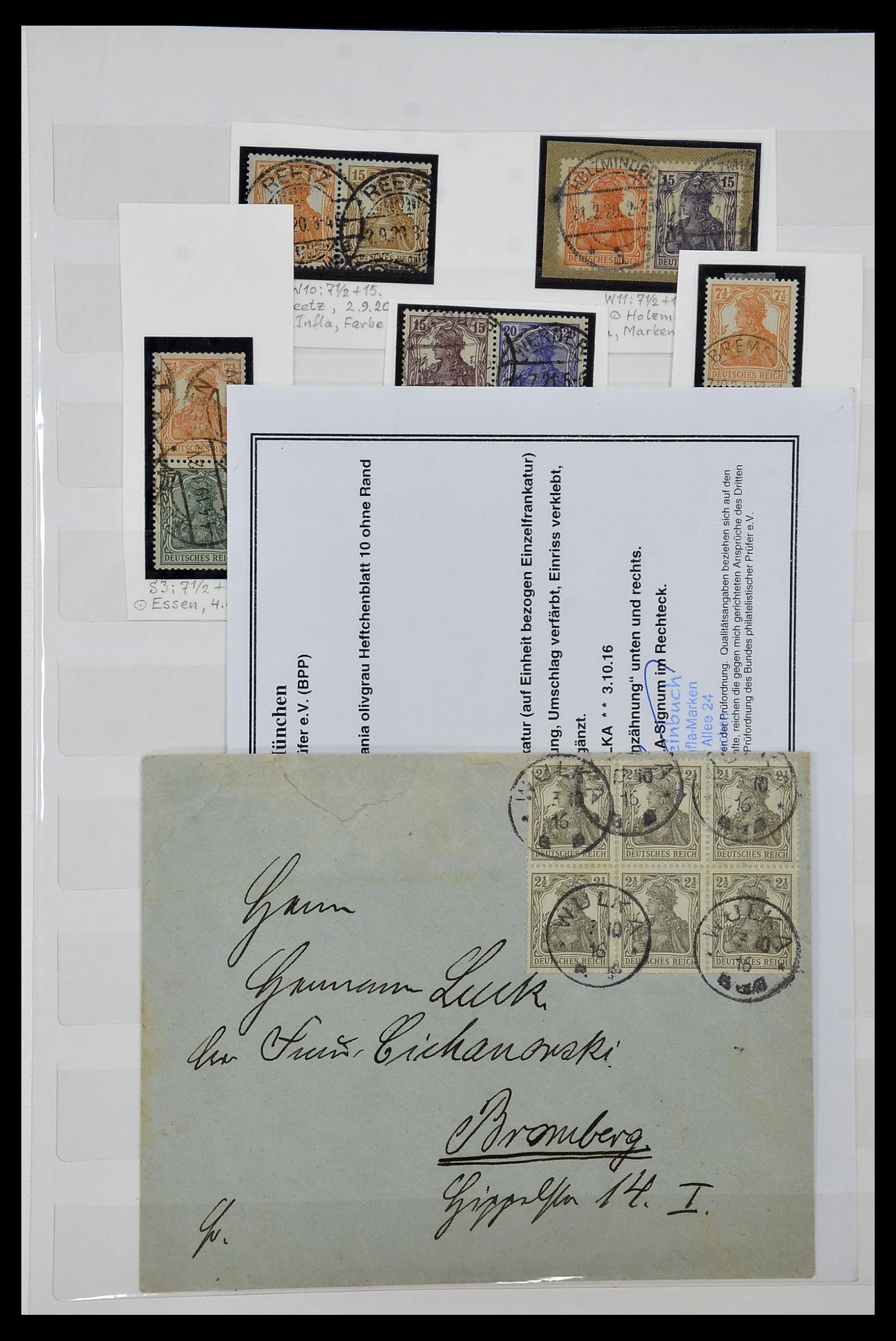 35101 007 - Postzegelverzameling 35101 Duitse Rijk combinaties 1912-1922.