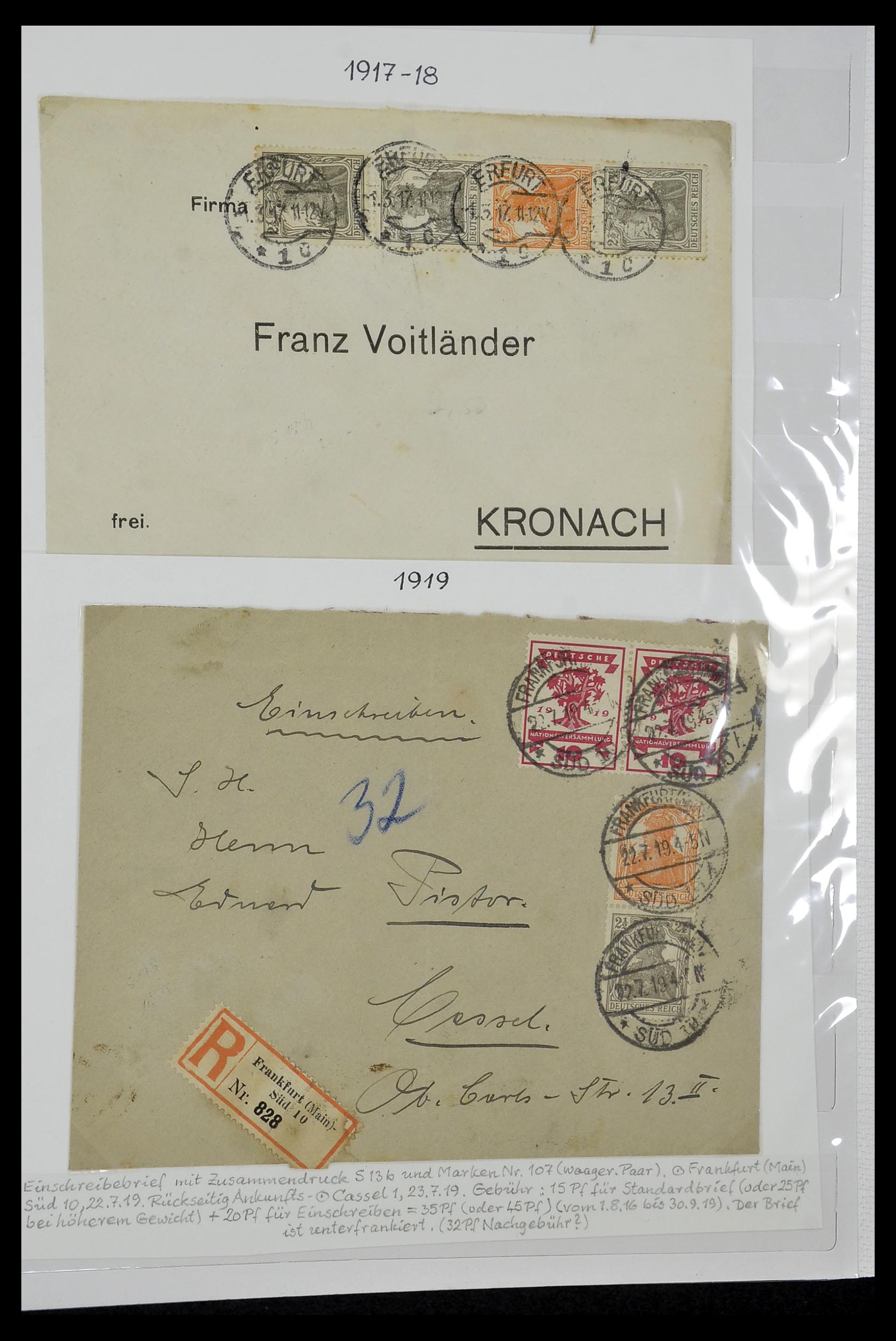 35101 010 - Postzegelverzameling 35101 Duitse Rijk combinaties 1912-1922.