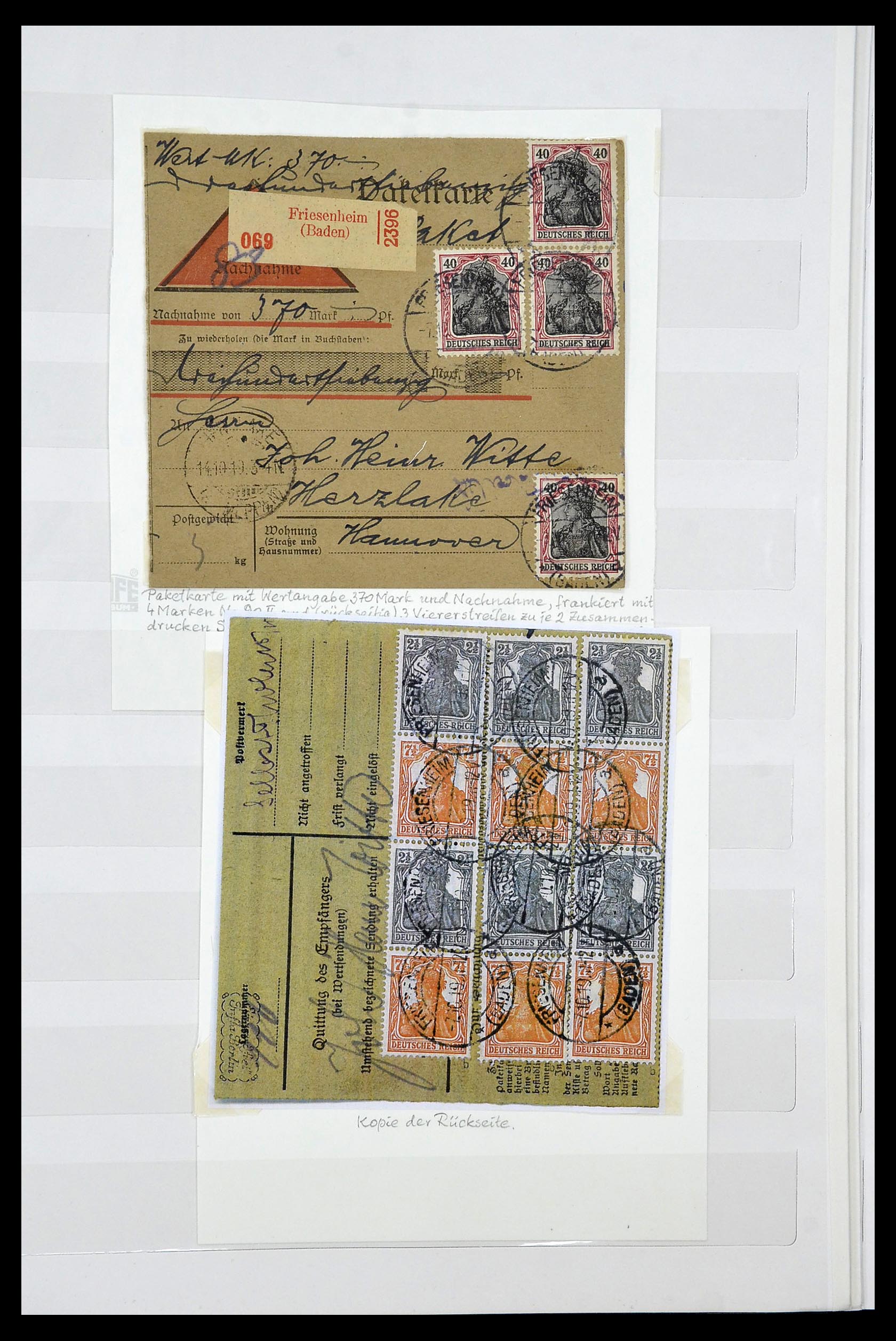35101 011 - Stamp Collection 35101 German Reich combinations 1912-1922.