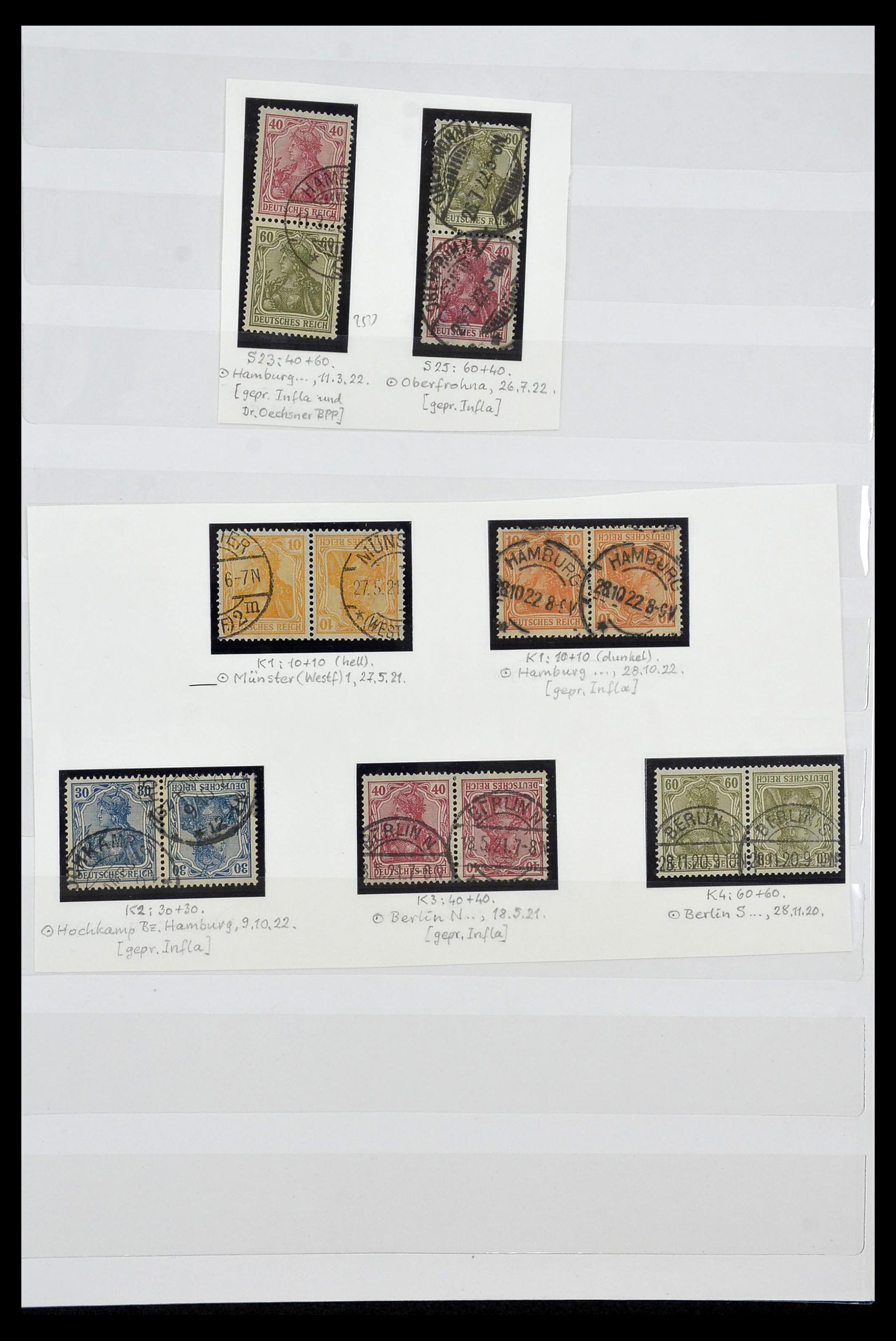 35101 014 - Stamp Collection 35101 German Reich combinations 1912-1922.