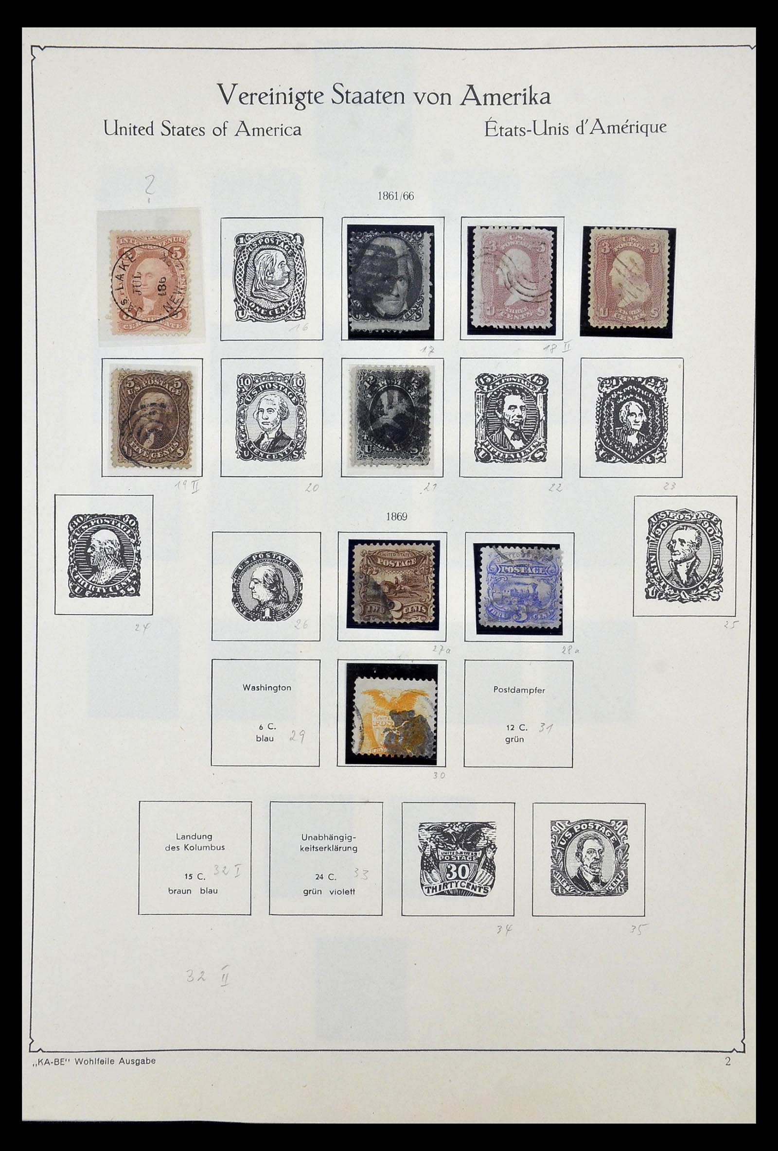 35102 002 - Postzegelverzameling 35102 USA 1851-1966.