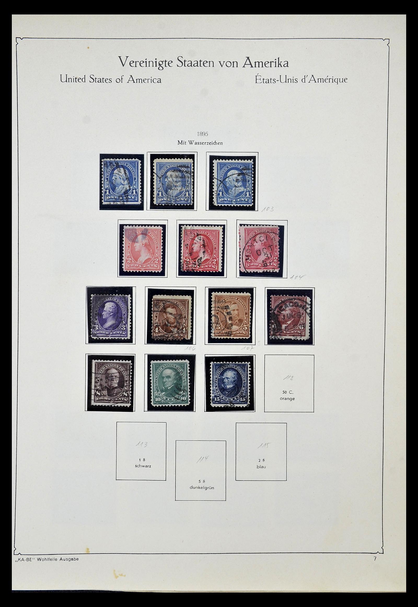 35102 008 - Postzegelverzameling 35102 USA 1851-1966.