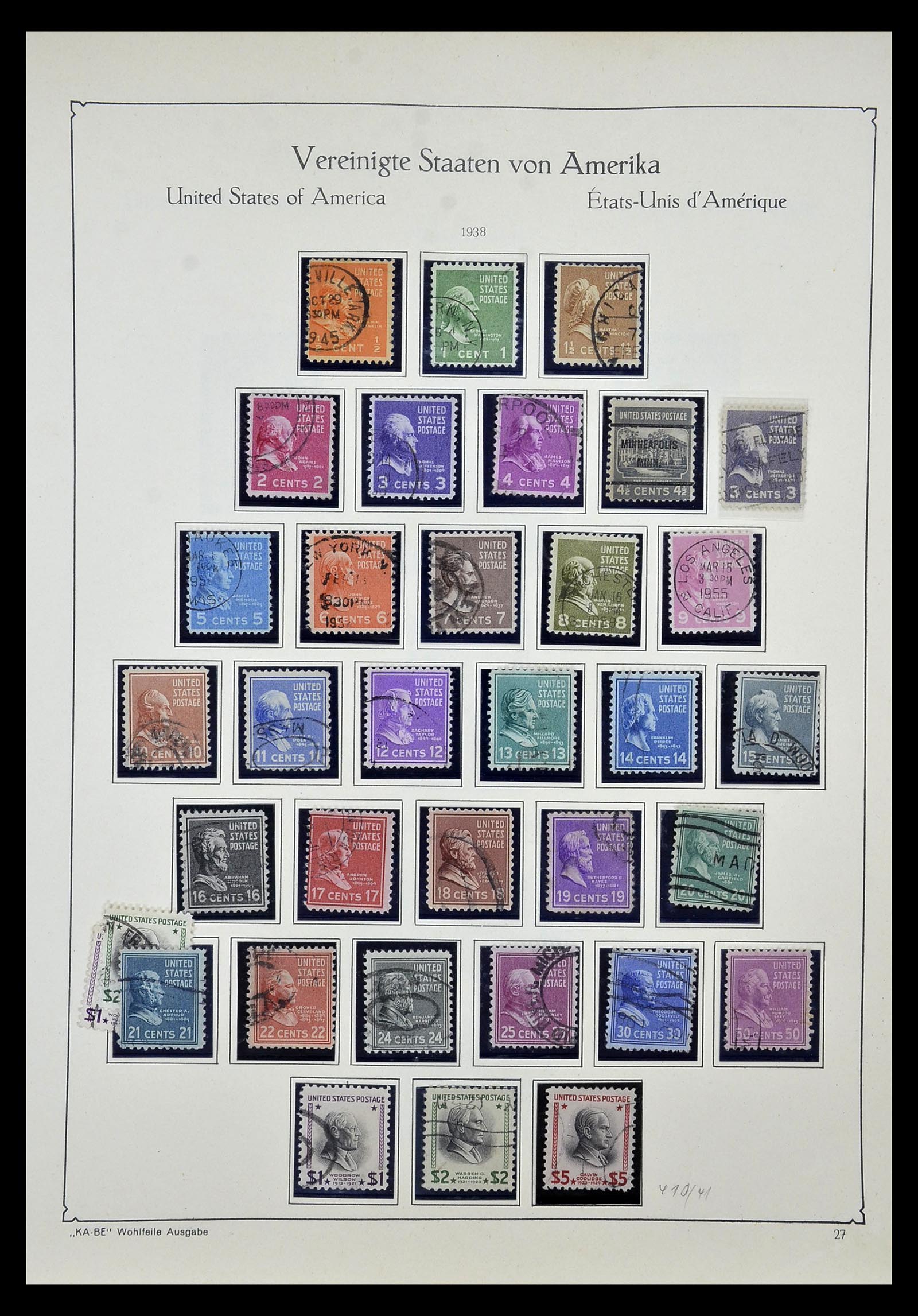 35102 041 - Postzegelverzameling 35102 USA 1851-1966.
