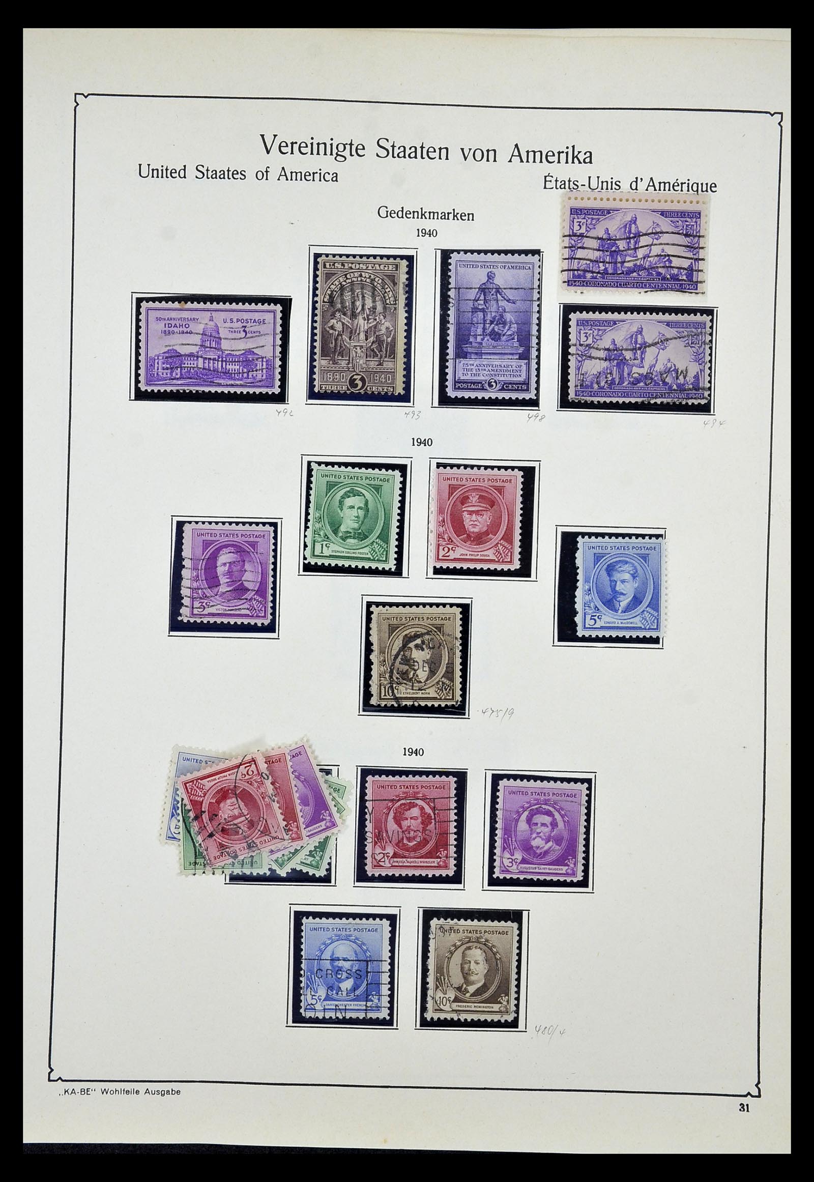 35102 045 - Postzegelverzameling 35102 USA 1851-1966.