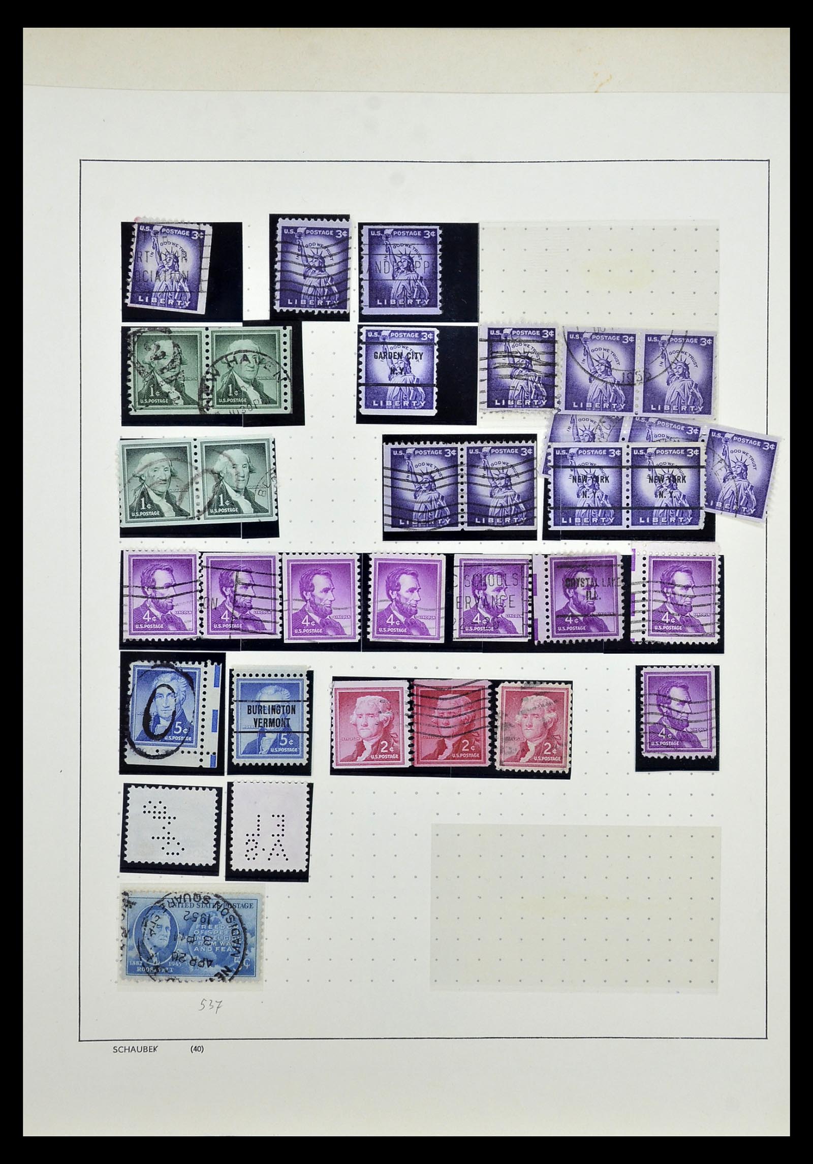 35102 063 - Postzegelverzameling 35102 USA 1851-1966.
