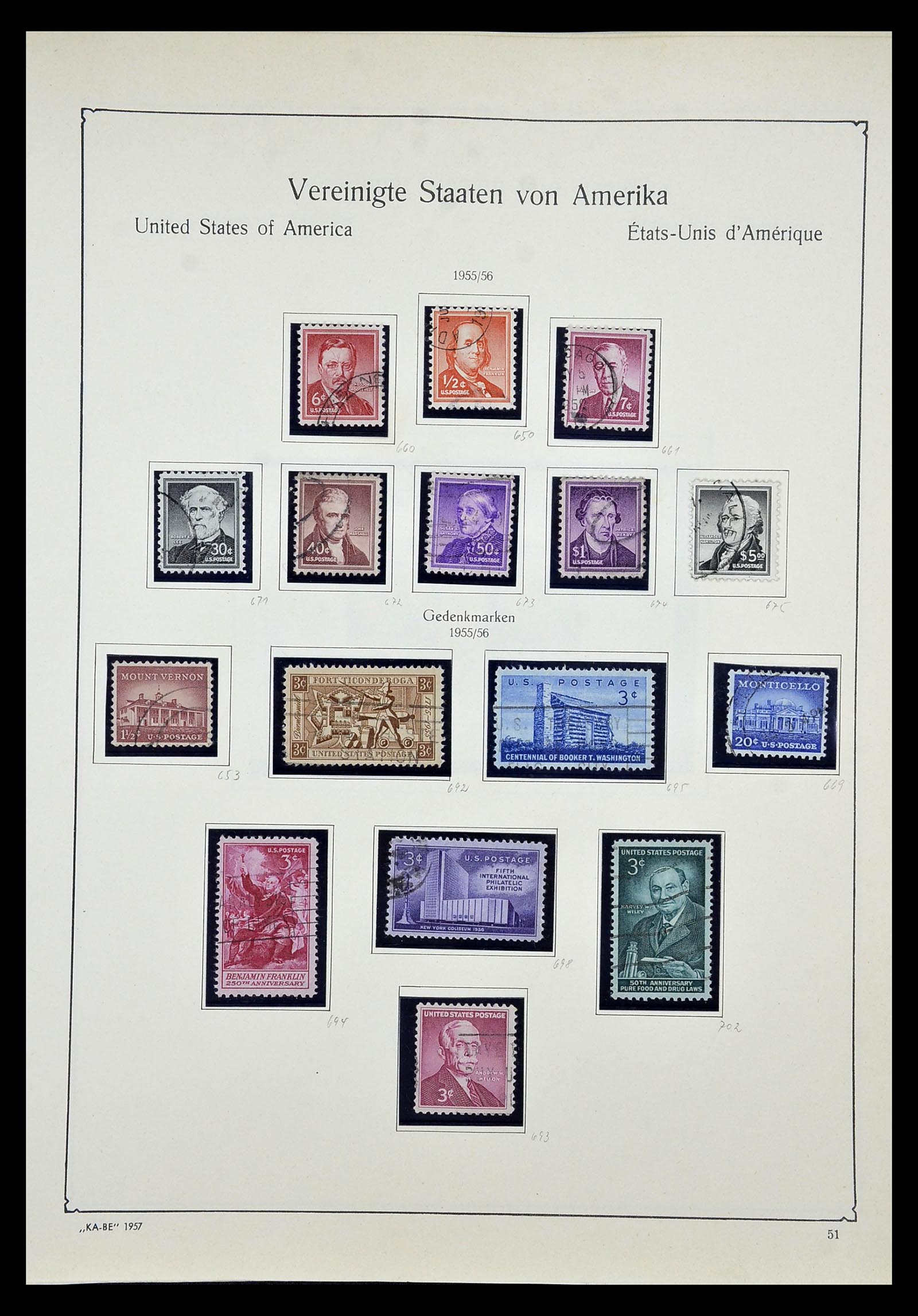 35102 066 - Postzegelverzameling 35102 USA 1851-1966.