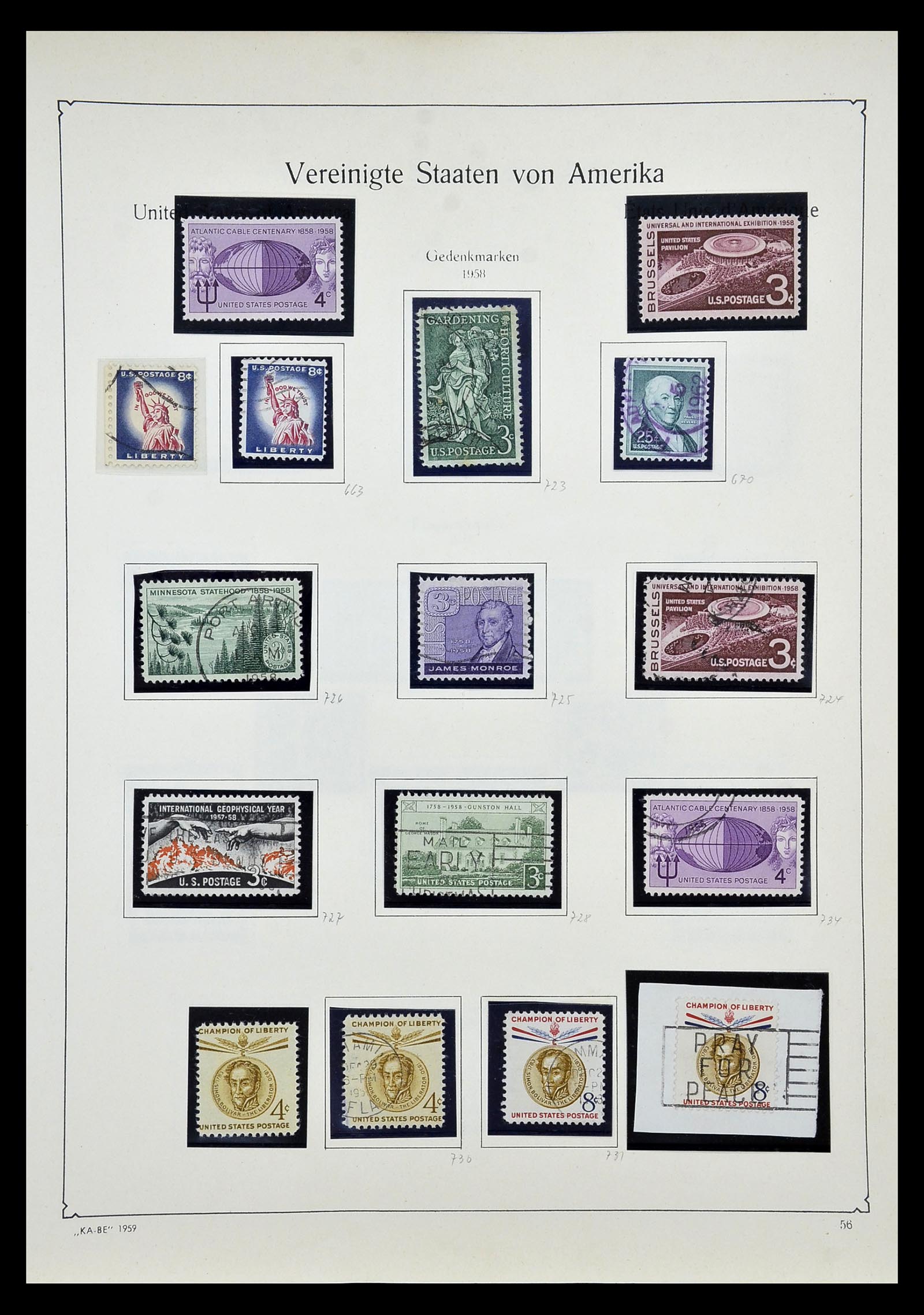 35102 072 - Postzegelverzameling 35102 USA 1851-1966.