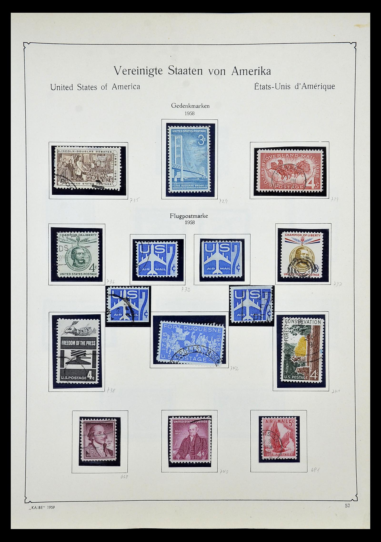 35102 073 - Stamp Collection 35102 USA 1851-1966.