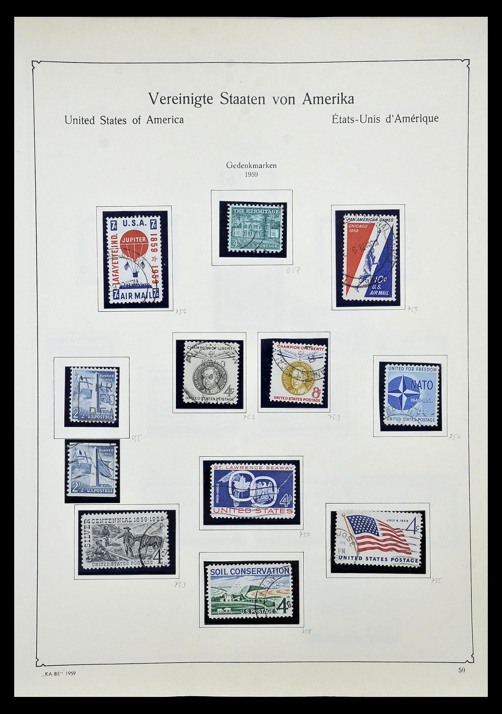 35102 075 - Postzegelverzameling 35102 USA 1851-1966.