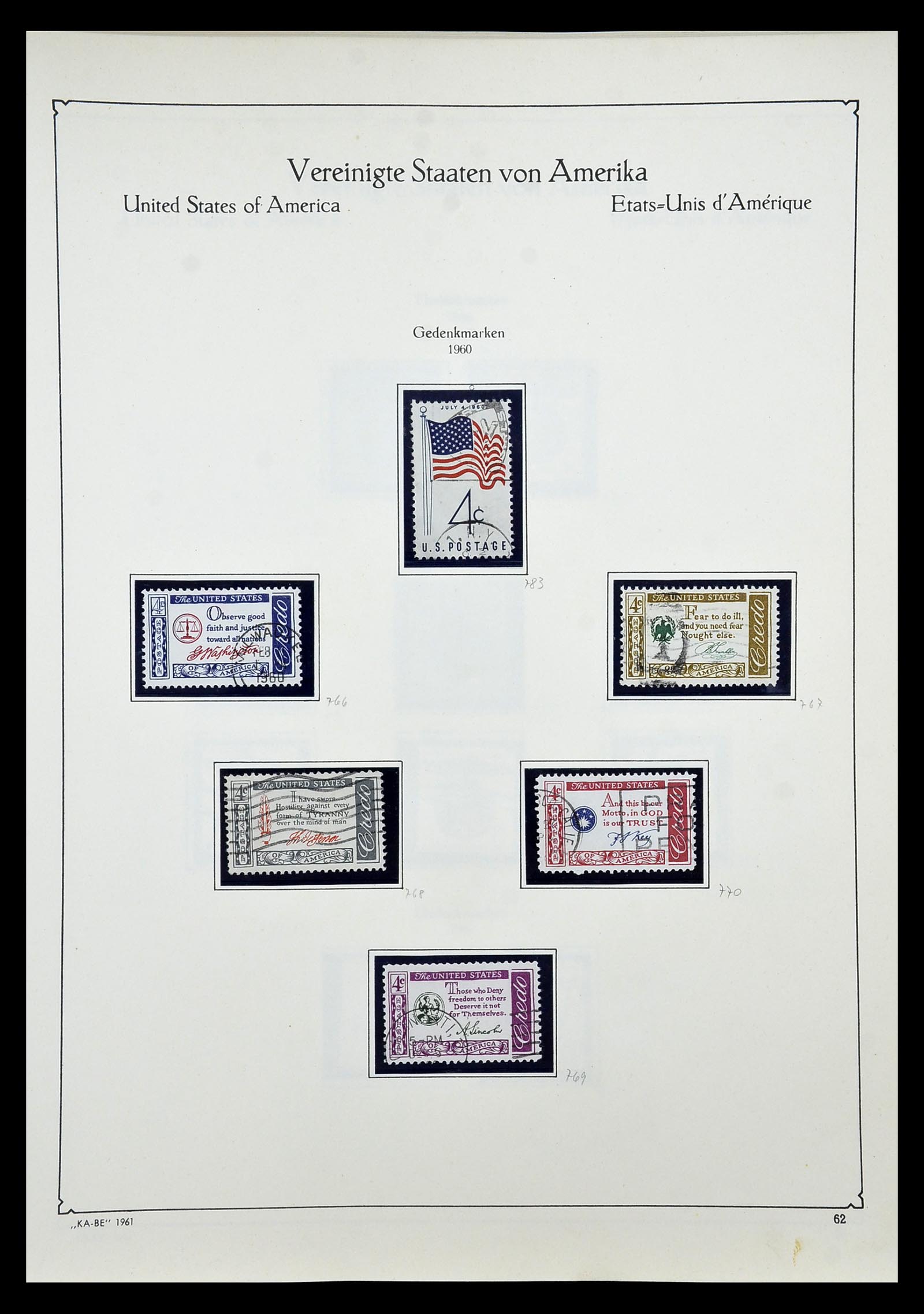 35102 077 - Postzegelverzameling 35102 USA 1851-1966.