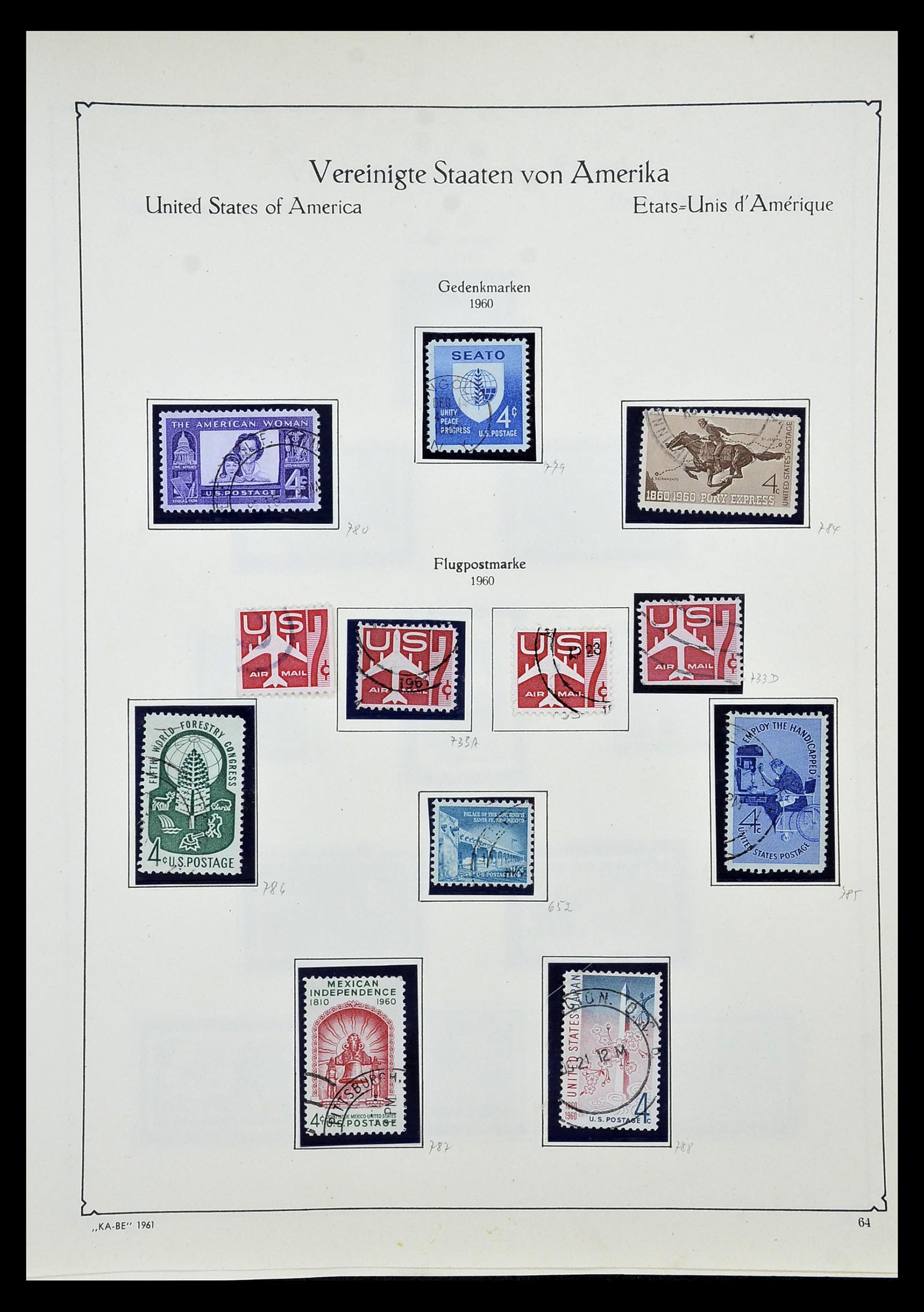 35102 079 - Stamp Collection 35102 USA 1851-1966.
