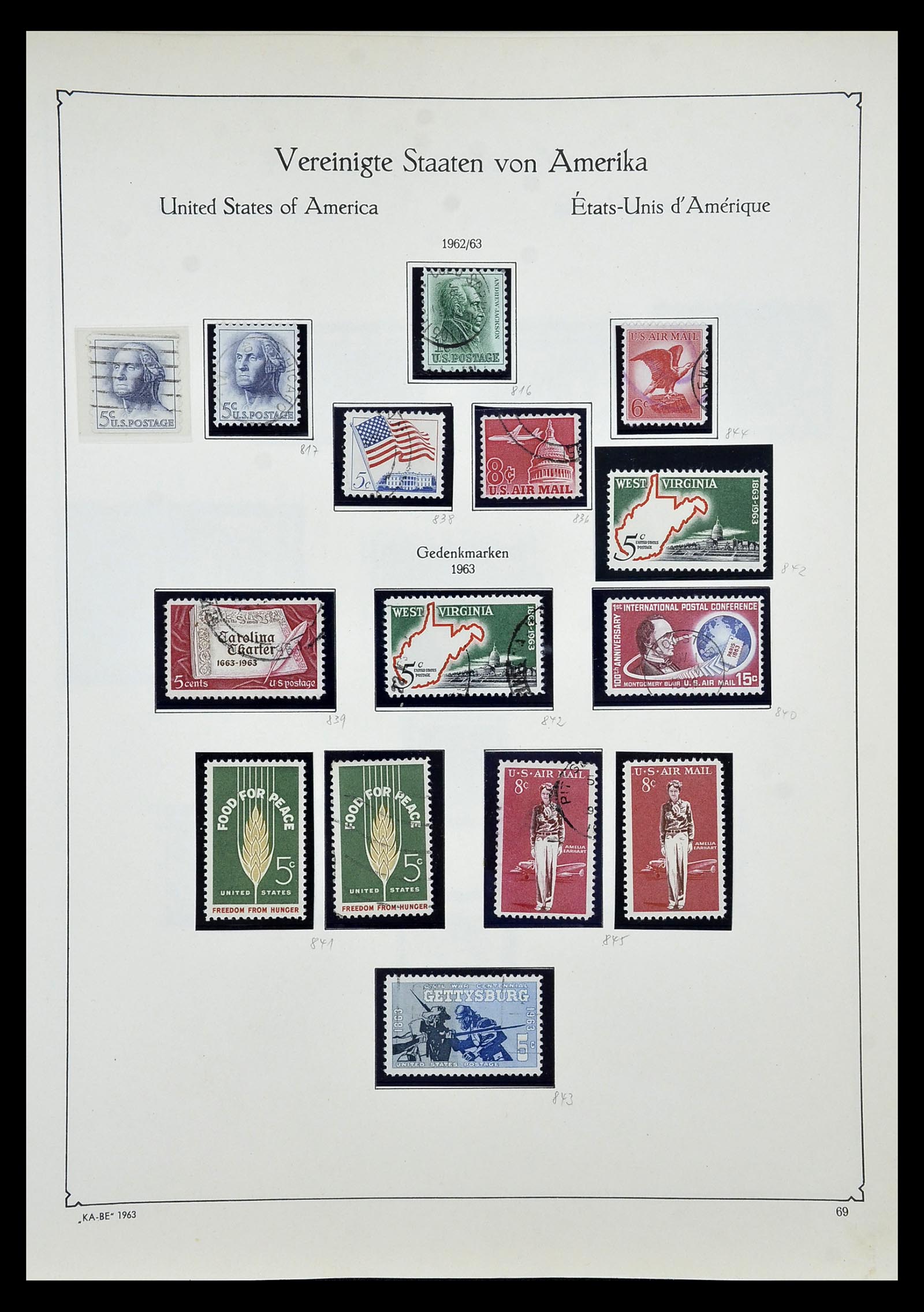 35102 084 - Postzegelverzameling 35102 USA 1851-1966.