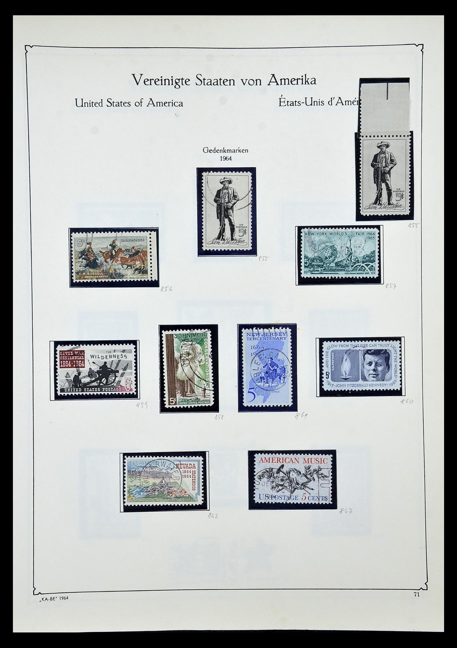 35102 086 - Postzegelverzameling 35102 USA 1851-1966.